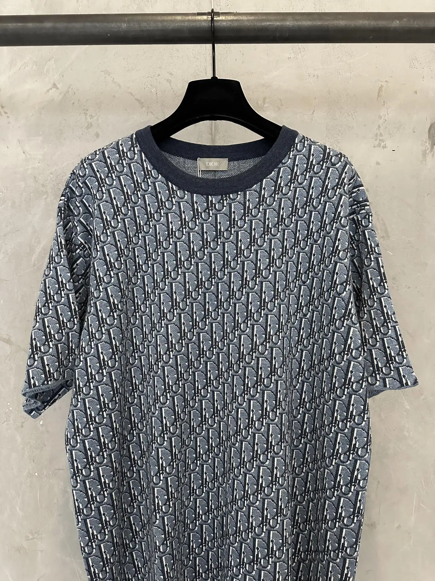 Oblique Jacquard Cotton T-Shirt D28011898 — view 3