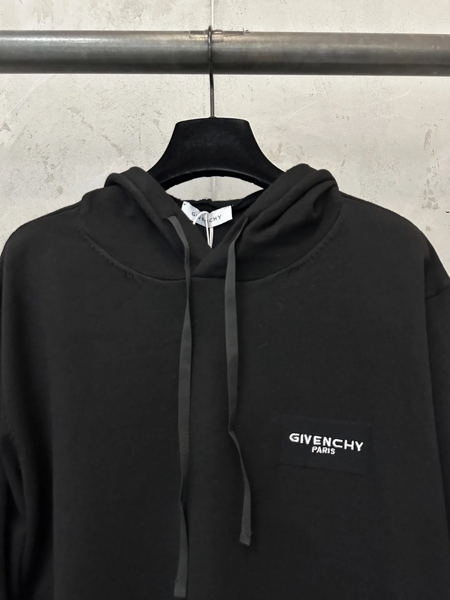 Paris Logo Embroidered Wool-Blend Hoodie D28023089 — view 5