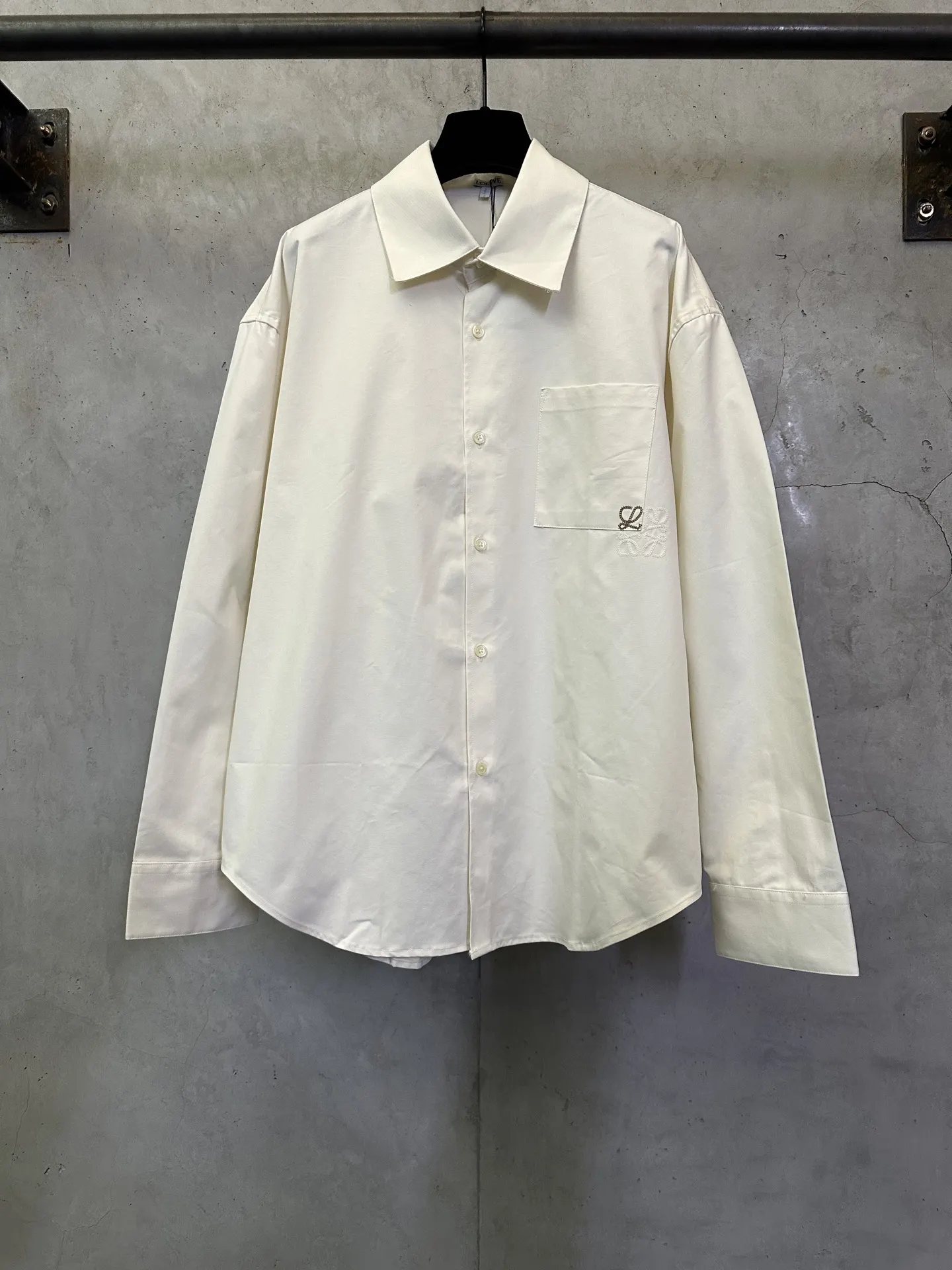 Embroidered Cotton Twill Long-Sleeve Shirt D28012380