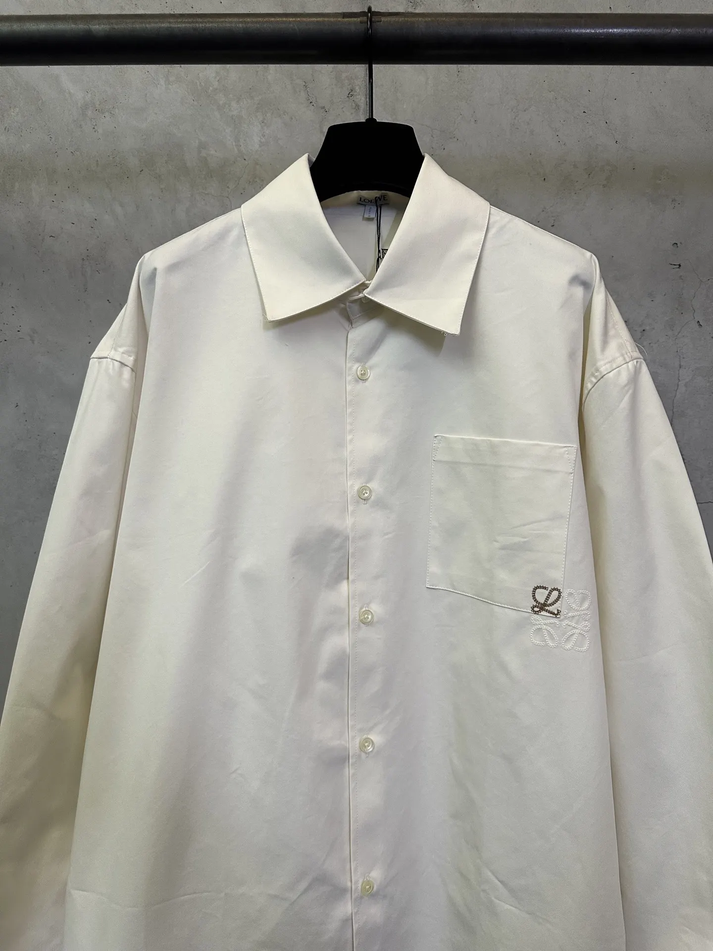 Embroidered Cotton Twill Long-Sleeve Shirt D28012380 — view 3