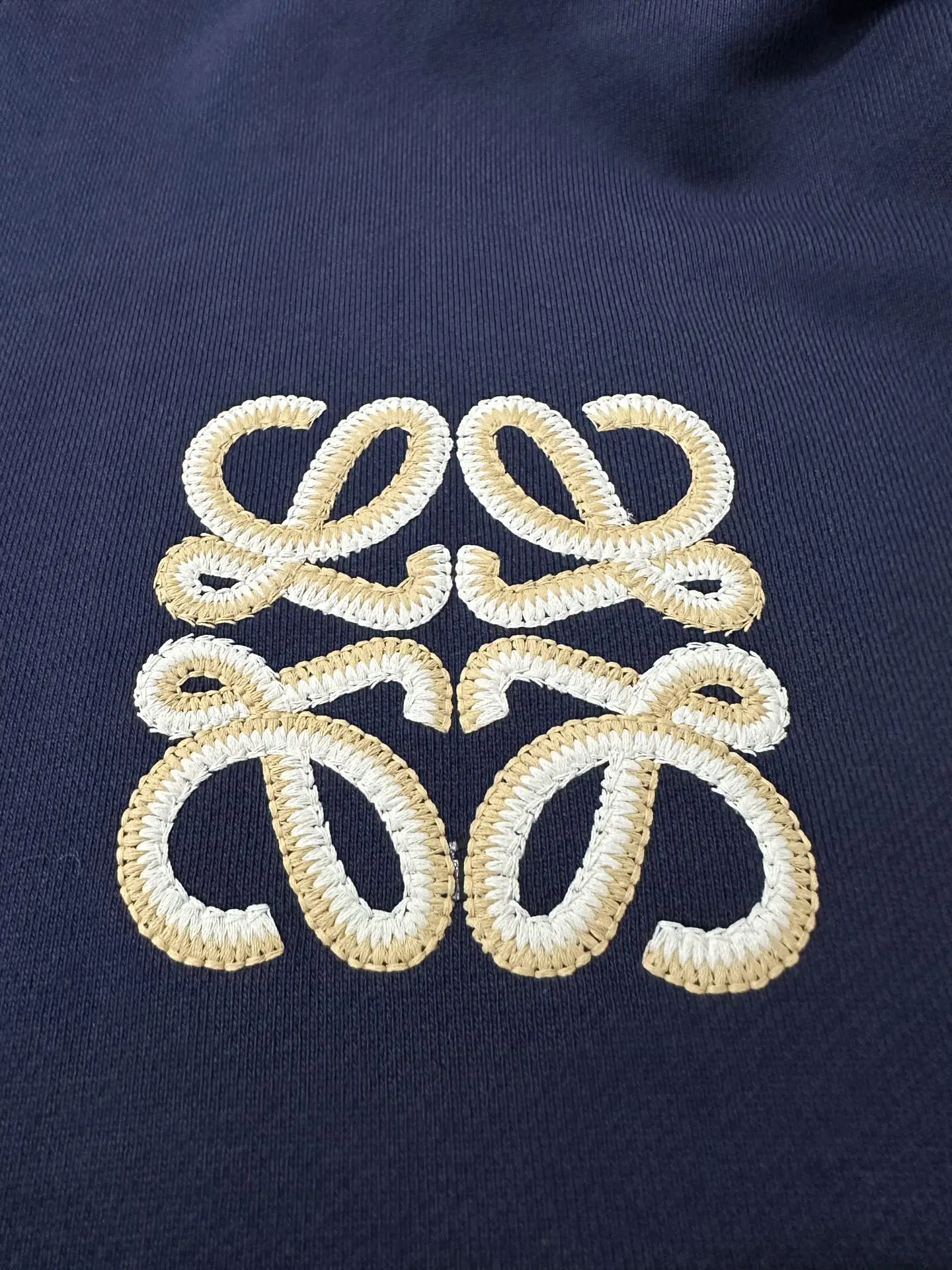 Anagram Embroidered Cotton-Jersey Hoodie D28023096 — view 7