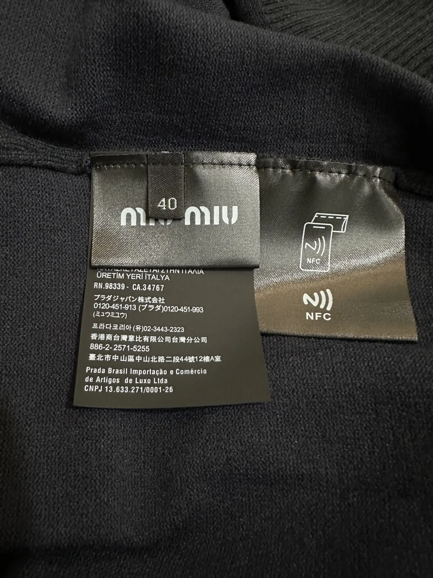 Layered-Look Striped Polo Collar Knit Sweater D28018943 — view 9