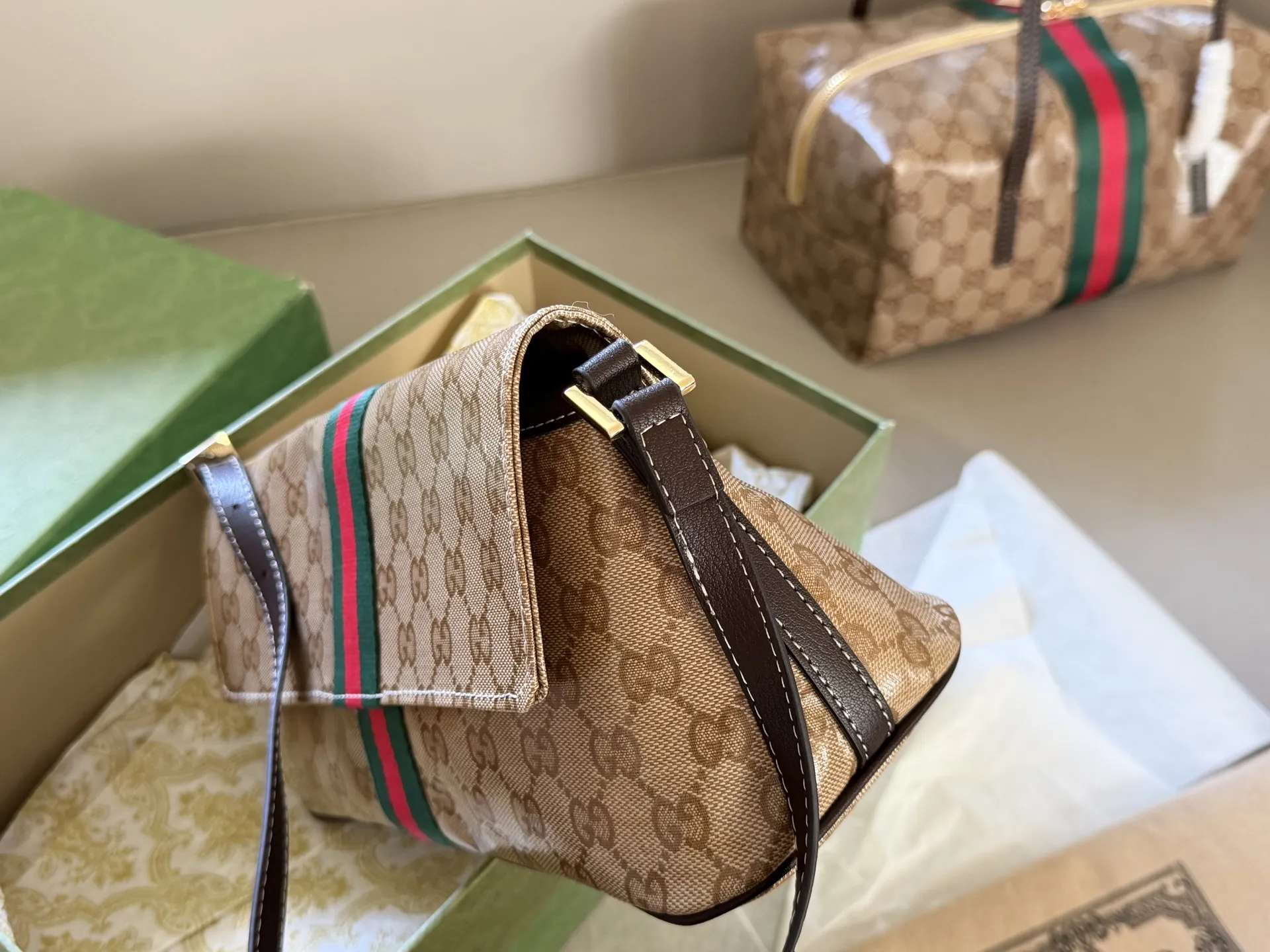 GG Monogram Coated Canvas Shoulder Bag D28018392 — view 4