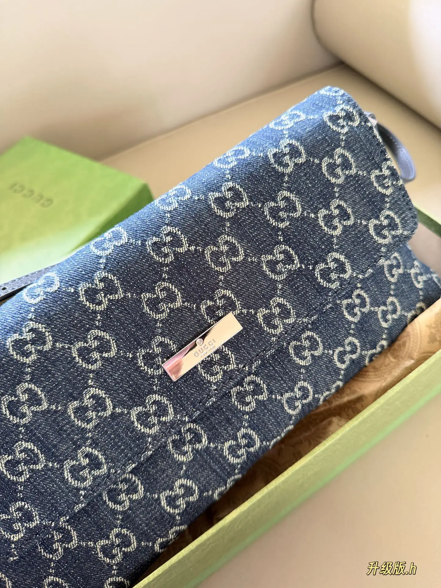 GG Monogram Denim Shoulder Bag D28018479 — view 6