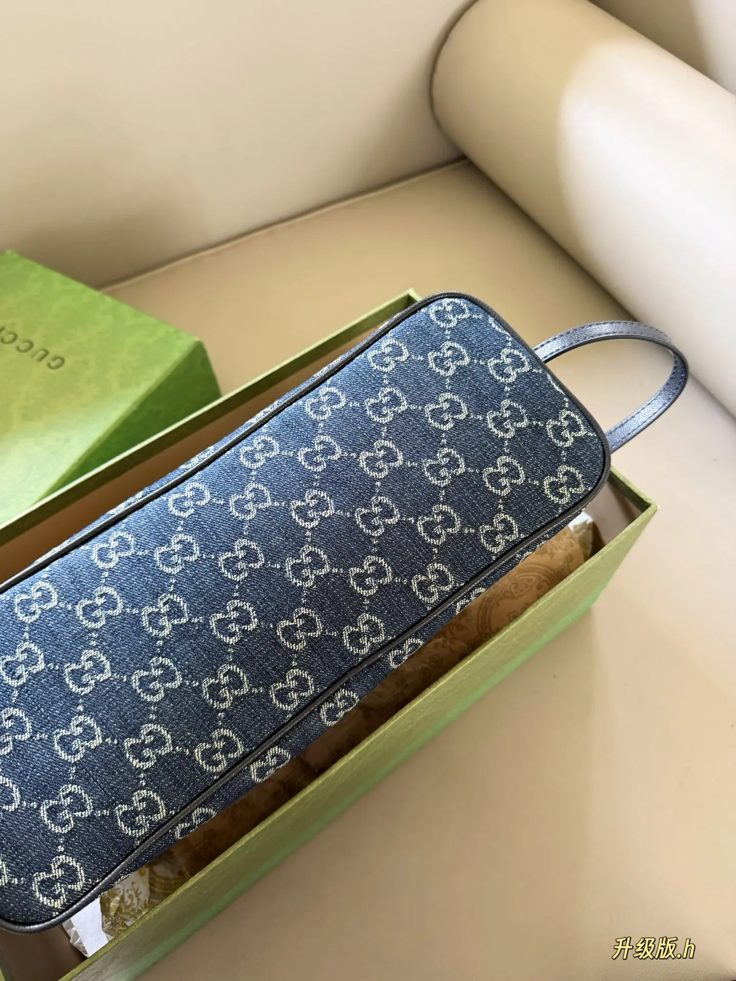 GG Monogram Denim Shoulder Bag D28018479 — view 7