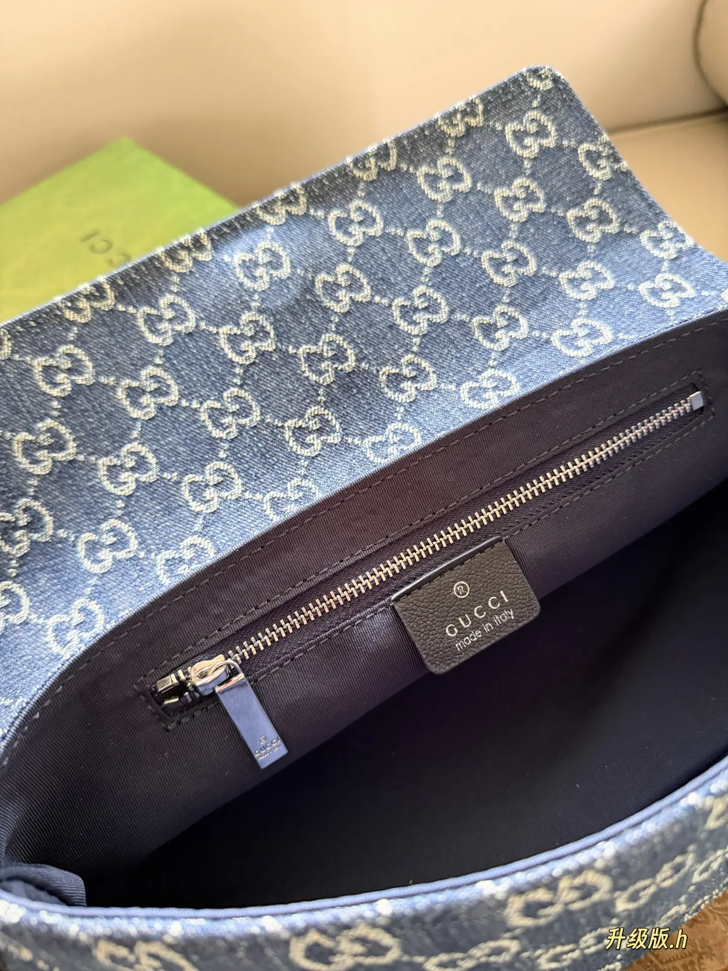 GG Monogram Denim Shoulder Bag D28018479 — view 9