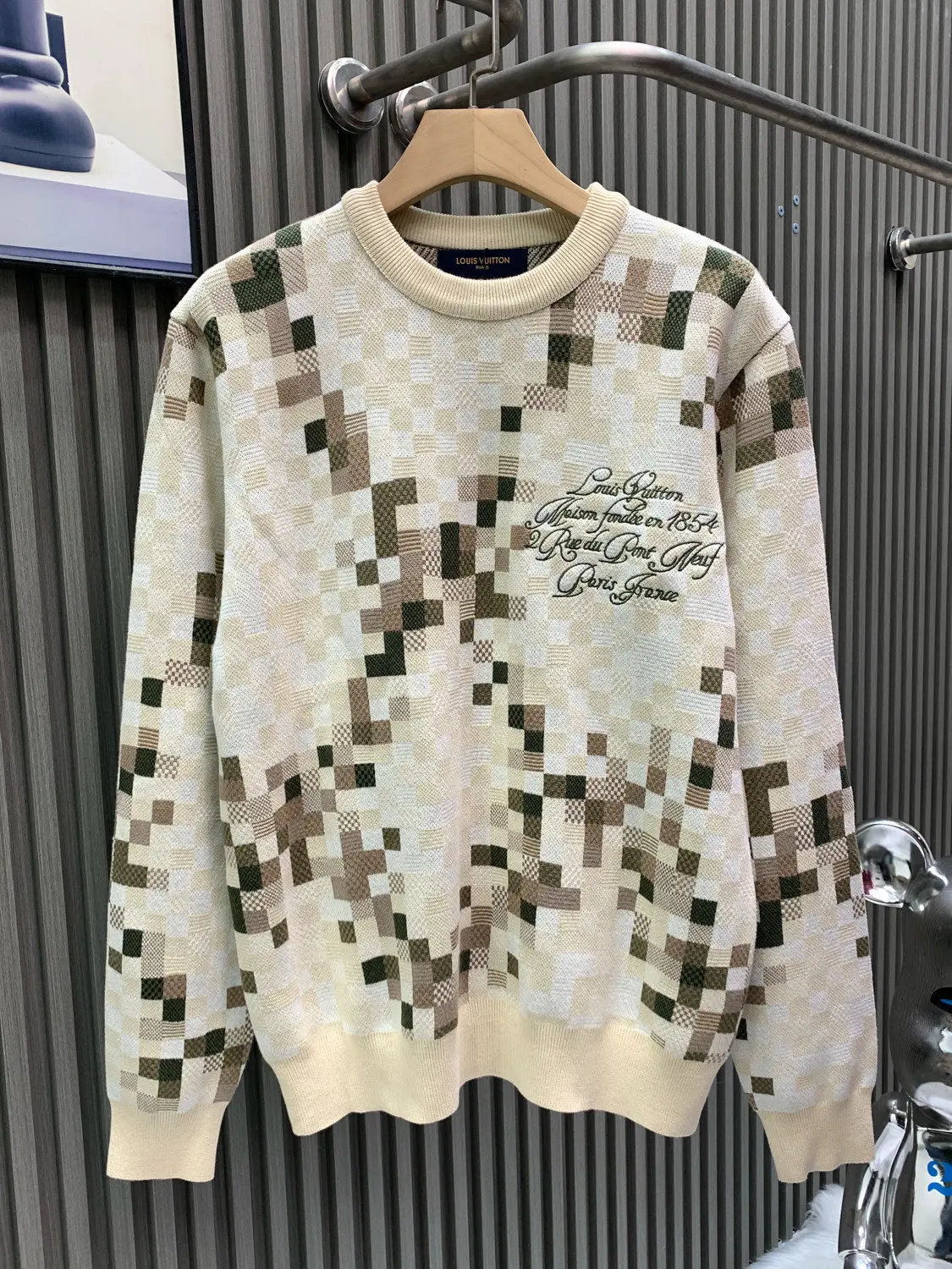 Damier Camouflage Intarsia Cotton Sweater D28014140