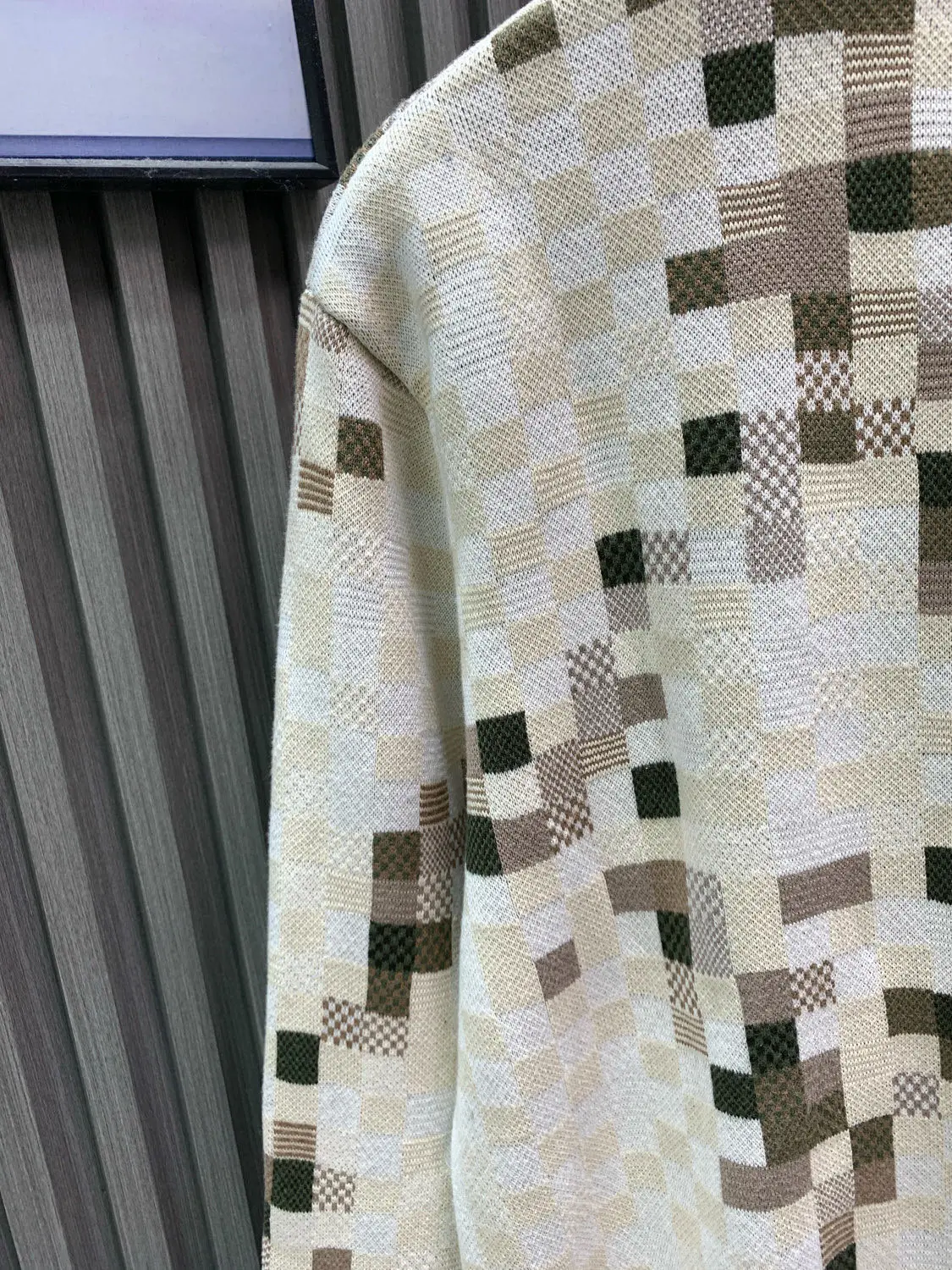 Damier Camouflage Intarsia Cotton Sweater D28014140 — view 6