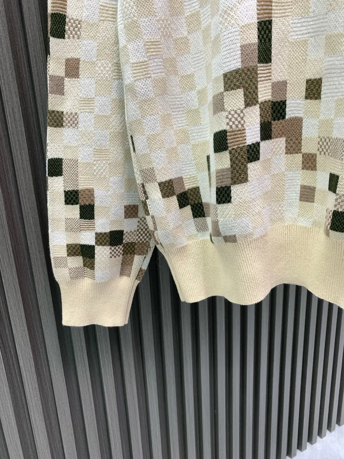 Damier Camouflage Intarsia Cotton Sweater D28014140 — view 7