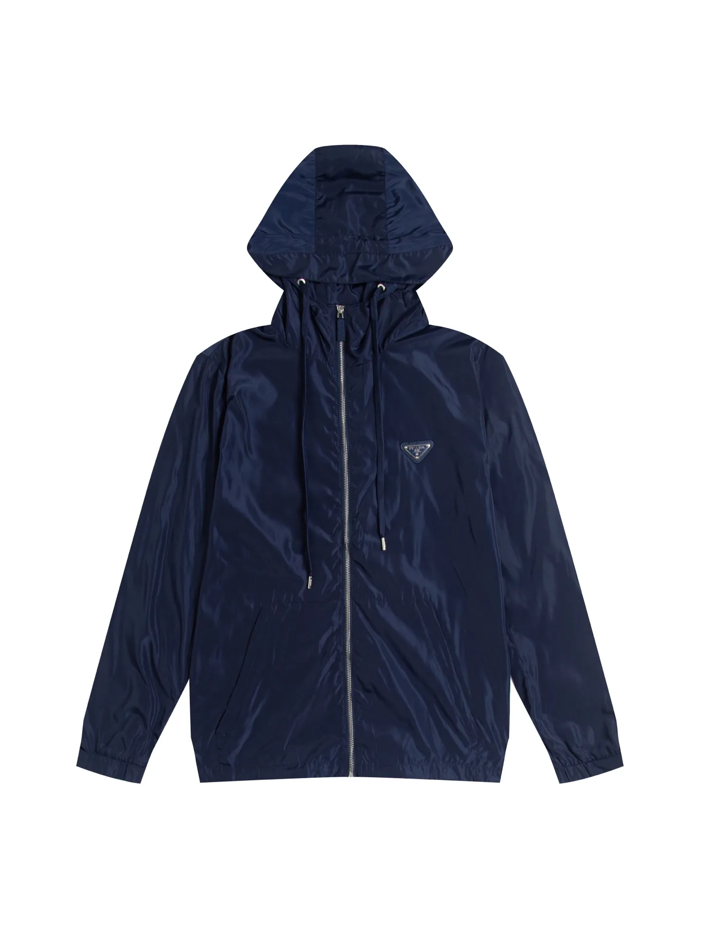 Logo-Plaque Hooded Windbreaker Jacket D28016088