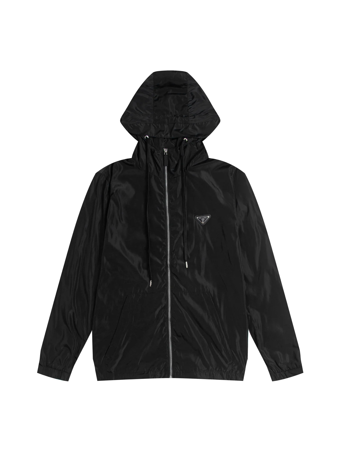 Logo-Plaque Hooded Windbreaker Jacket D28016089