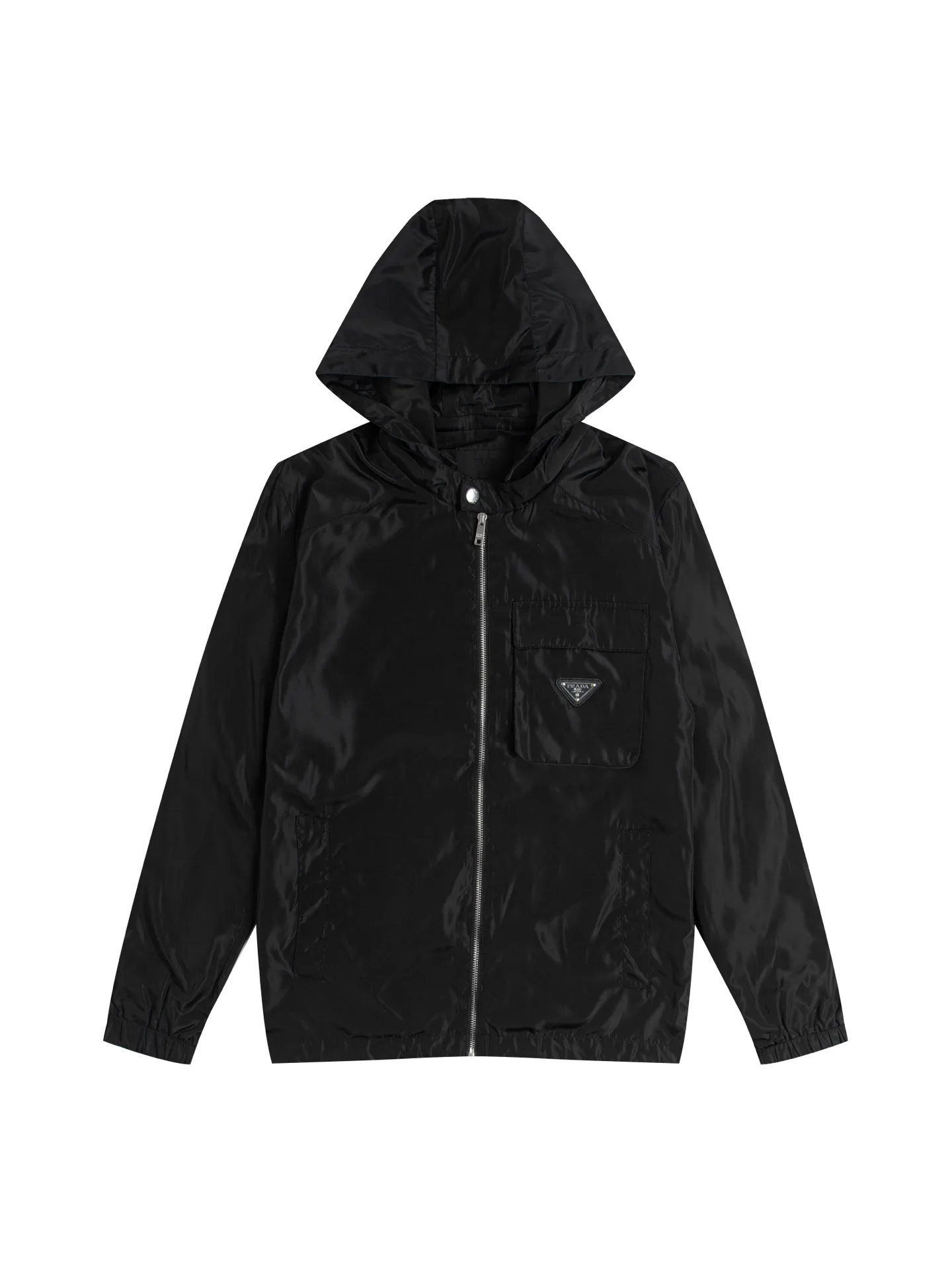 Enamel Triangle Logo Hooded Windbreaker Jacket D28016083