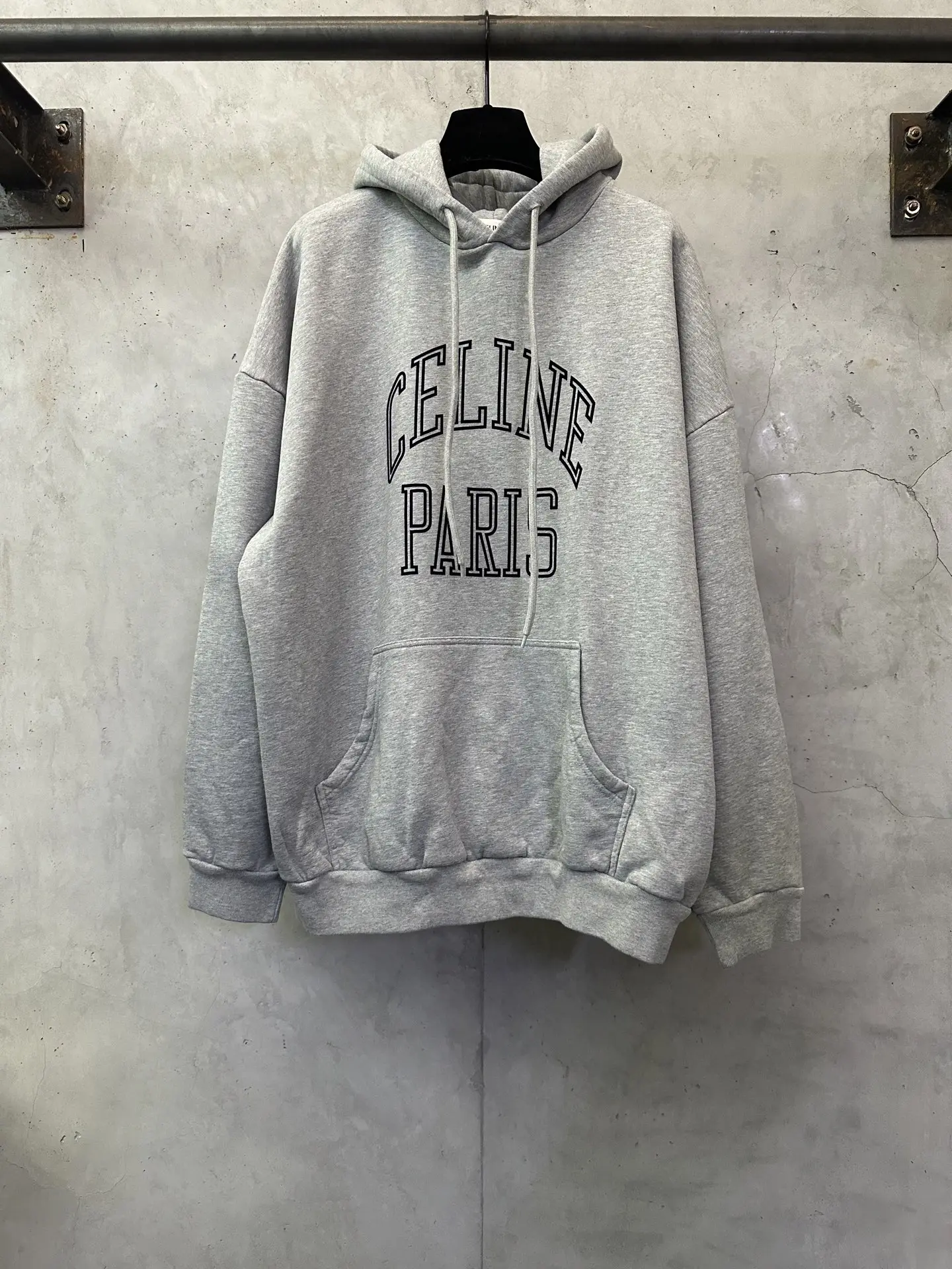 Logo Flocked Cotton-Blend Hoodie D28018860
