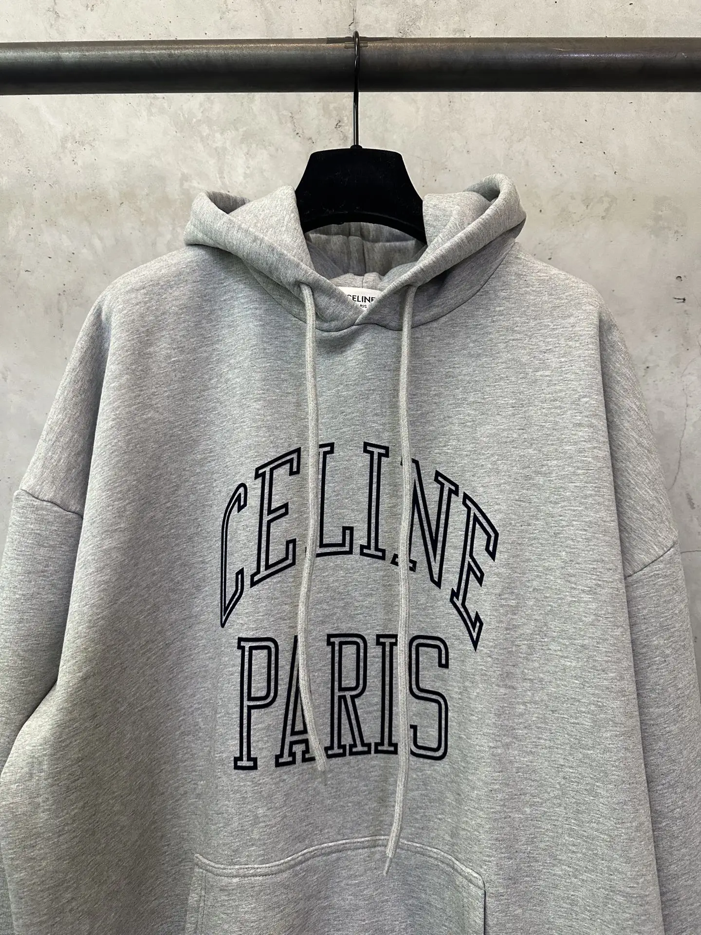 Logo Flocked Cotton-Blend Hoodie D28018860 — view 3