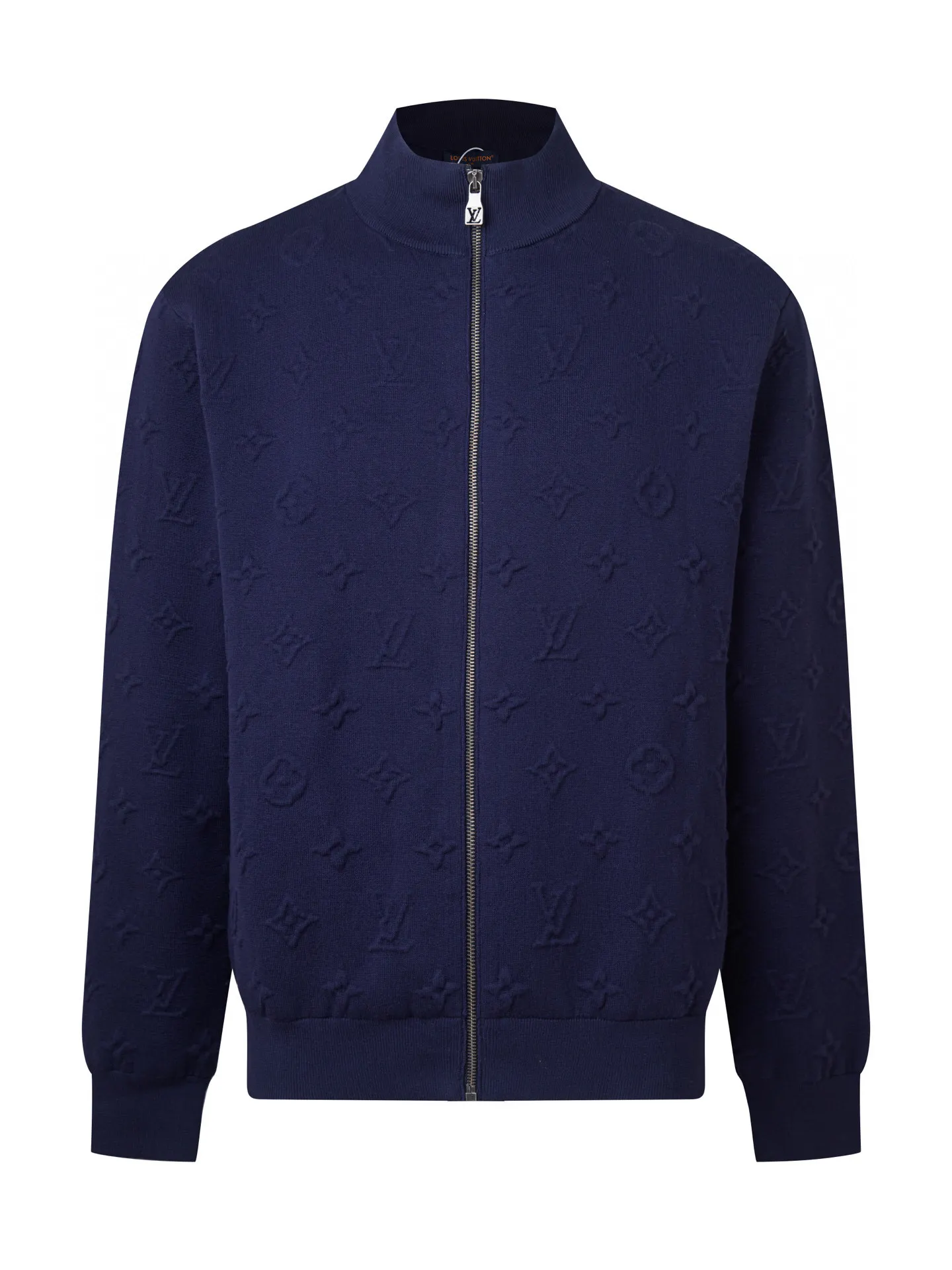Monogram Embossed Cashmere-Blend Zip-Up Cardigan D28516006