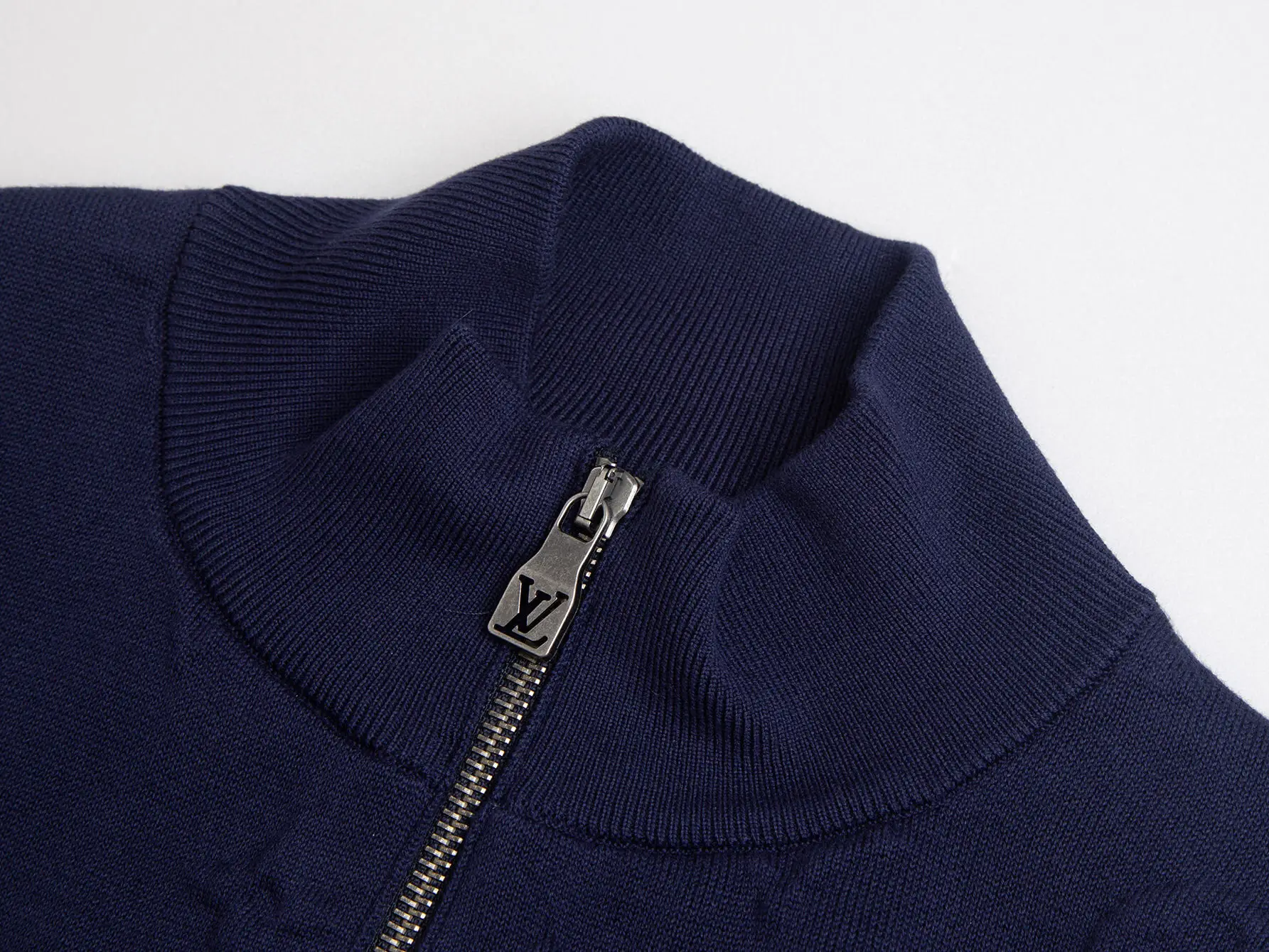 Monogram Embossed Cashmere-Blend Zip-Up Cardigan D28516006 — view 4