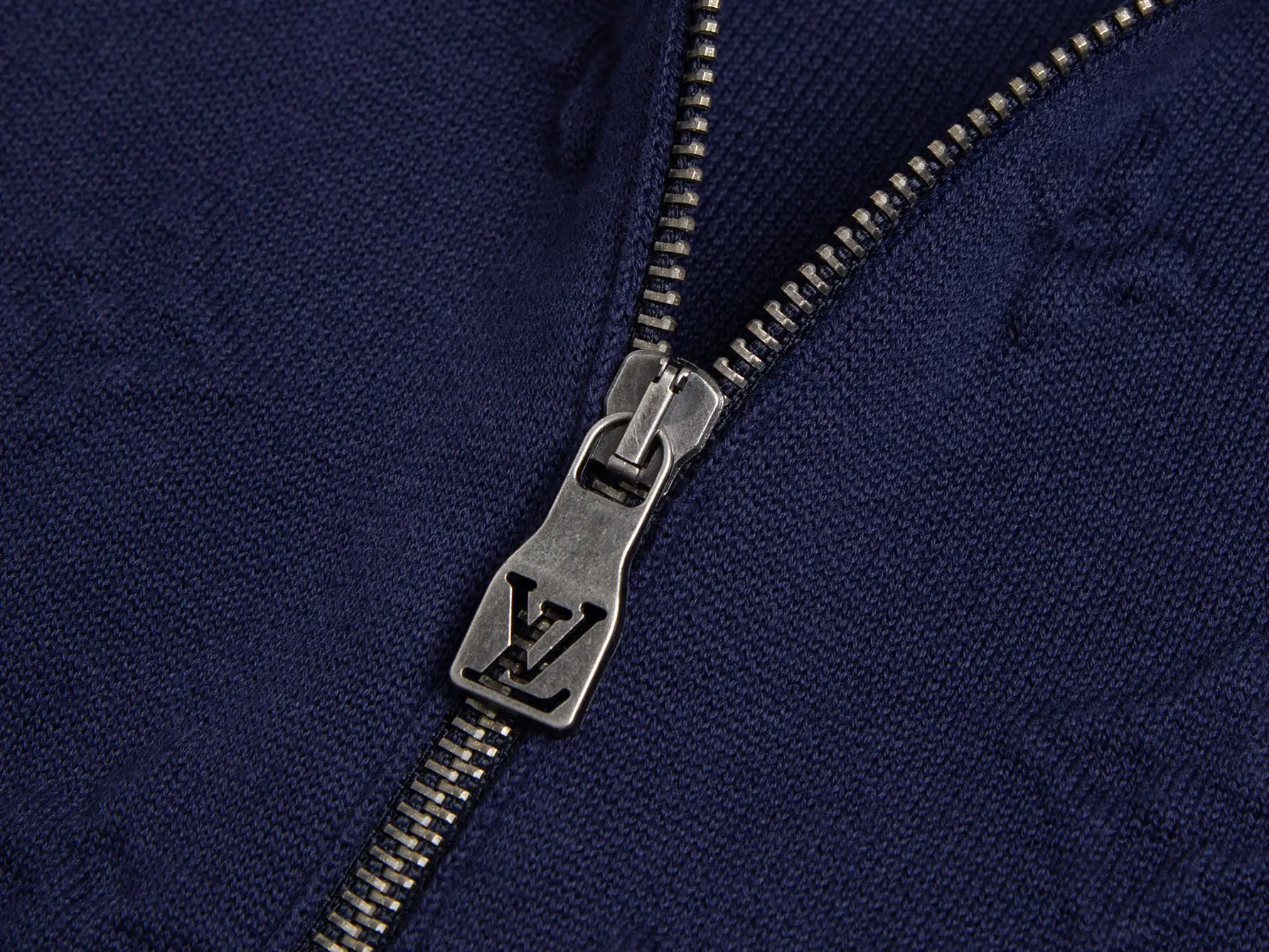 Monogram Embossed Cashmere-Blend Zip-Up Cardigan D28516006 — view 5