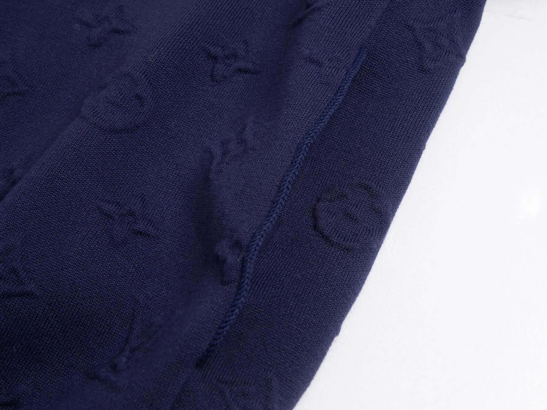 Monogram Embossed Cashmere-Blend Zip-Up Cardigan D28516006 — view 8