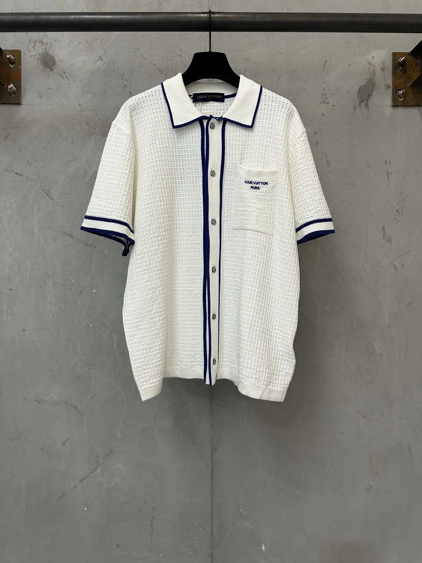 Logo-Embroidered Waffle-Knit Short-Sleeve Shirt D28518867