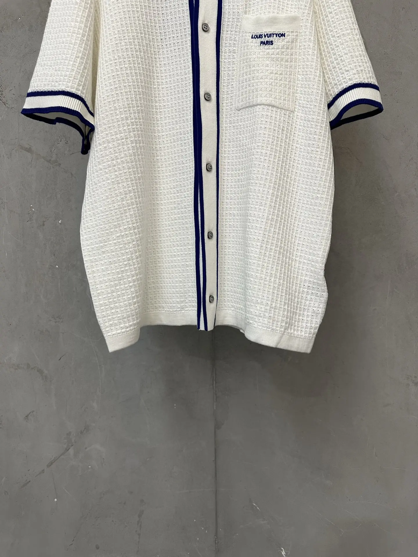Logo-Embroidered Waffle-Knit Short-Sleeve Shirt D28518867 — view 4