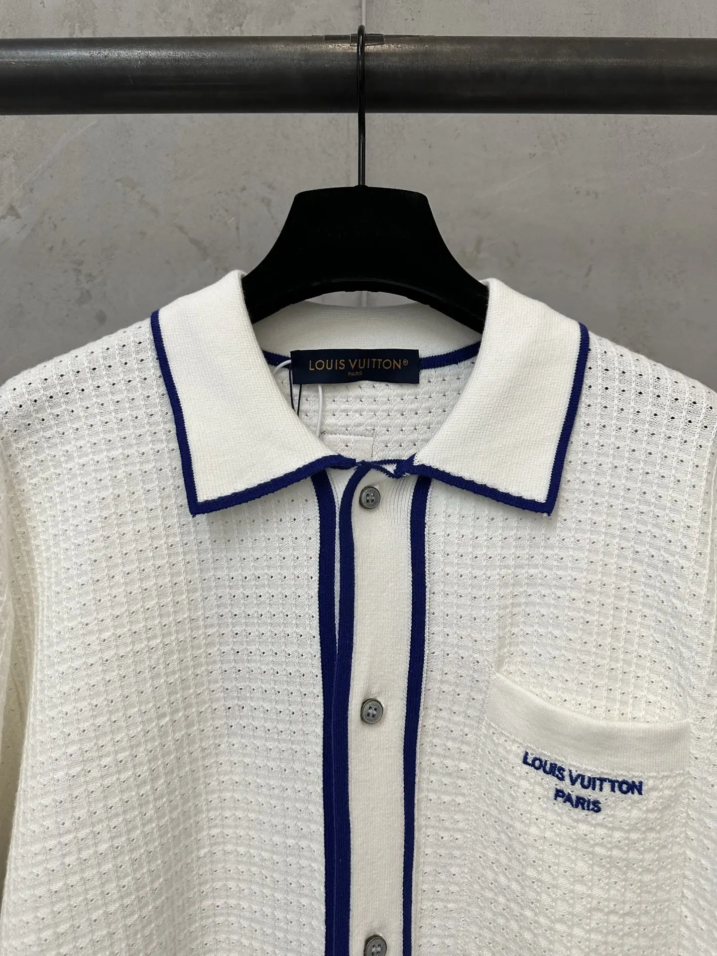 Logo-Embroidered Waffle-Knit Short-Sleeve Shirt D28518867 — view 5