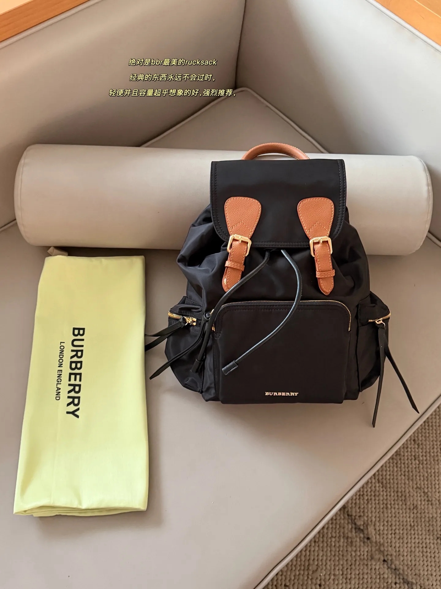 Nylon & Leather Mini Backpack D28518095