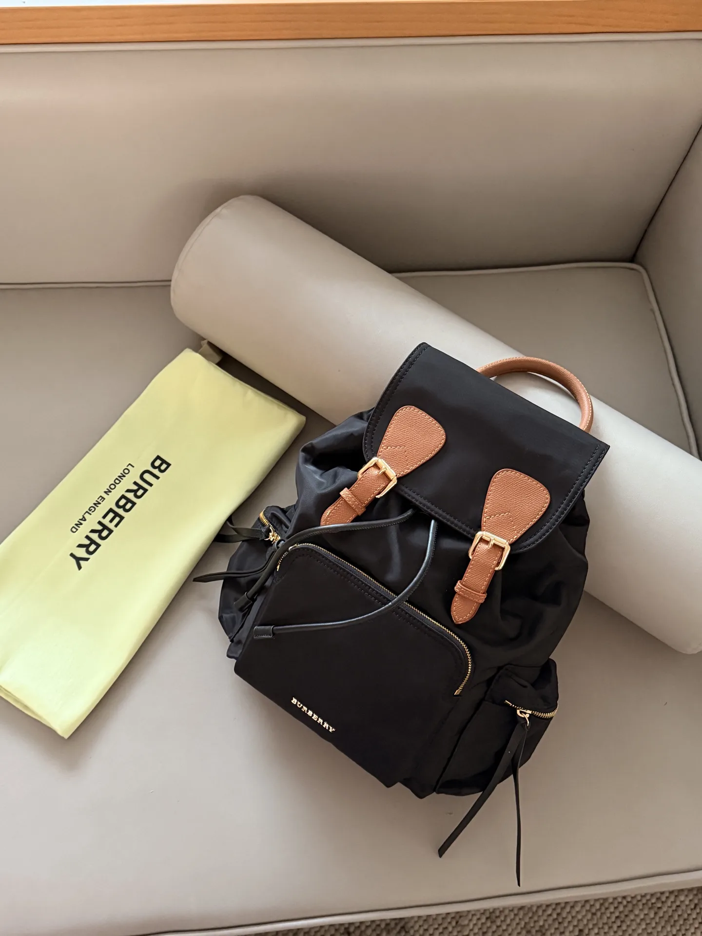 Nylon & Leather Mini Backpack D28518095 — view 2