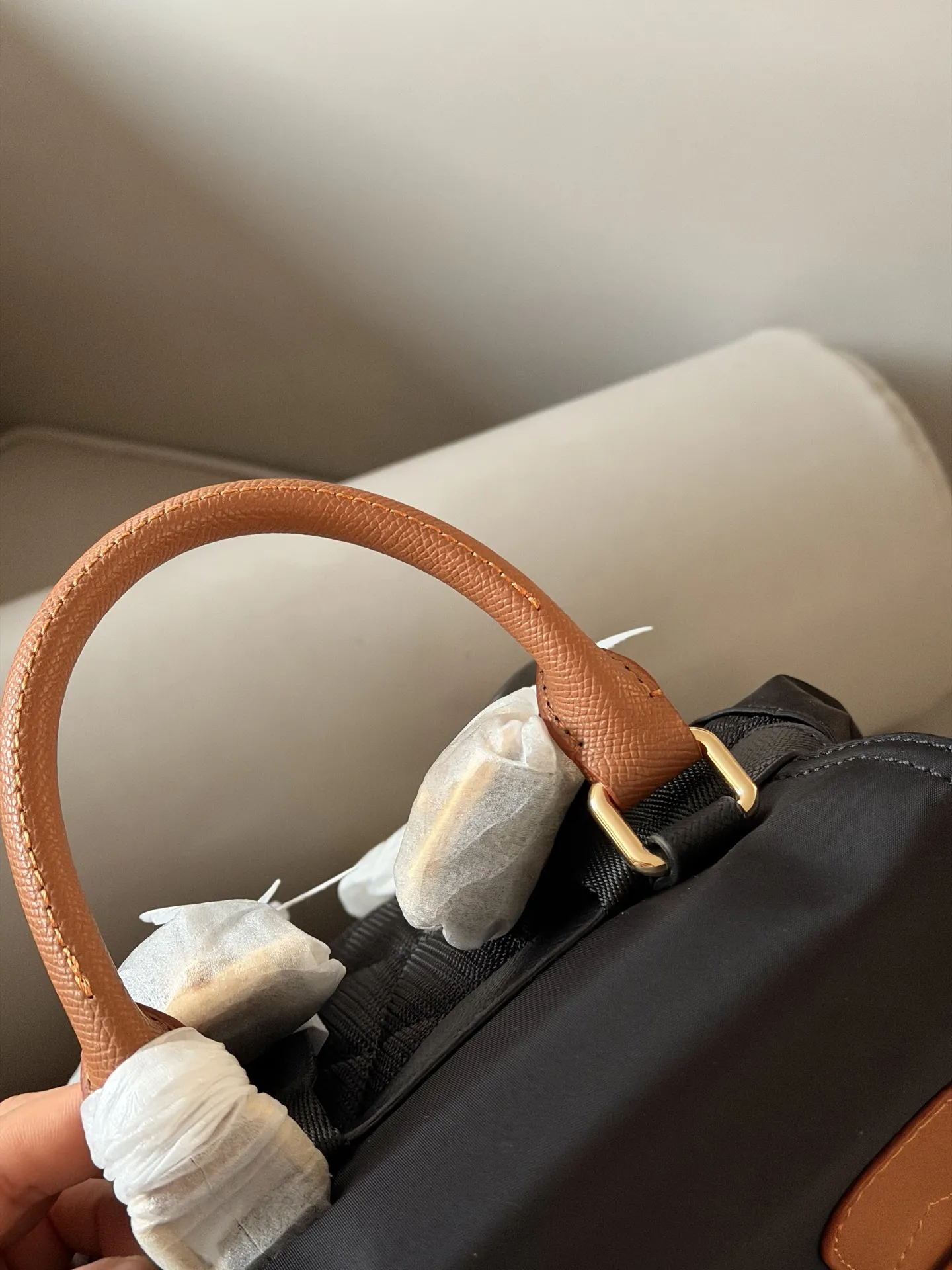 Nylon & Leather Mini Backpack D28518095 — view 4