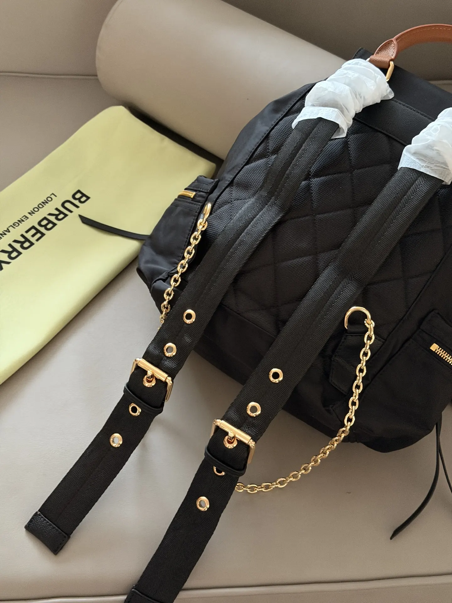 Nylon & Leather Mini Backpack D28518095 — view 5
