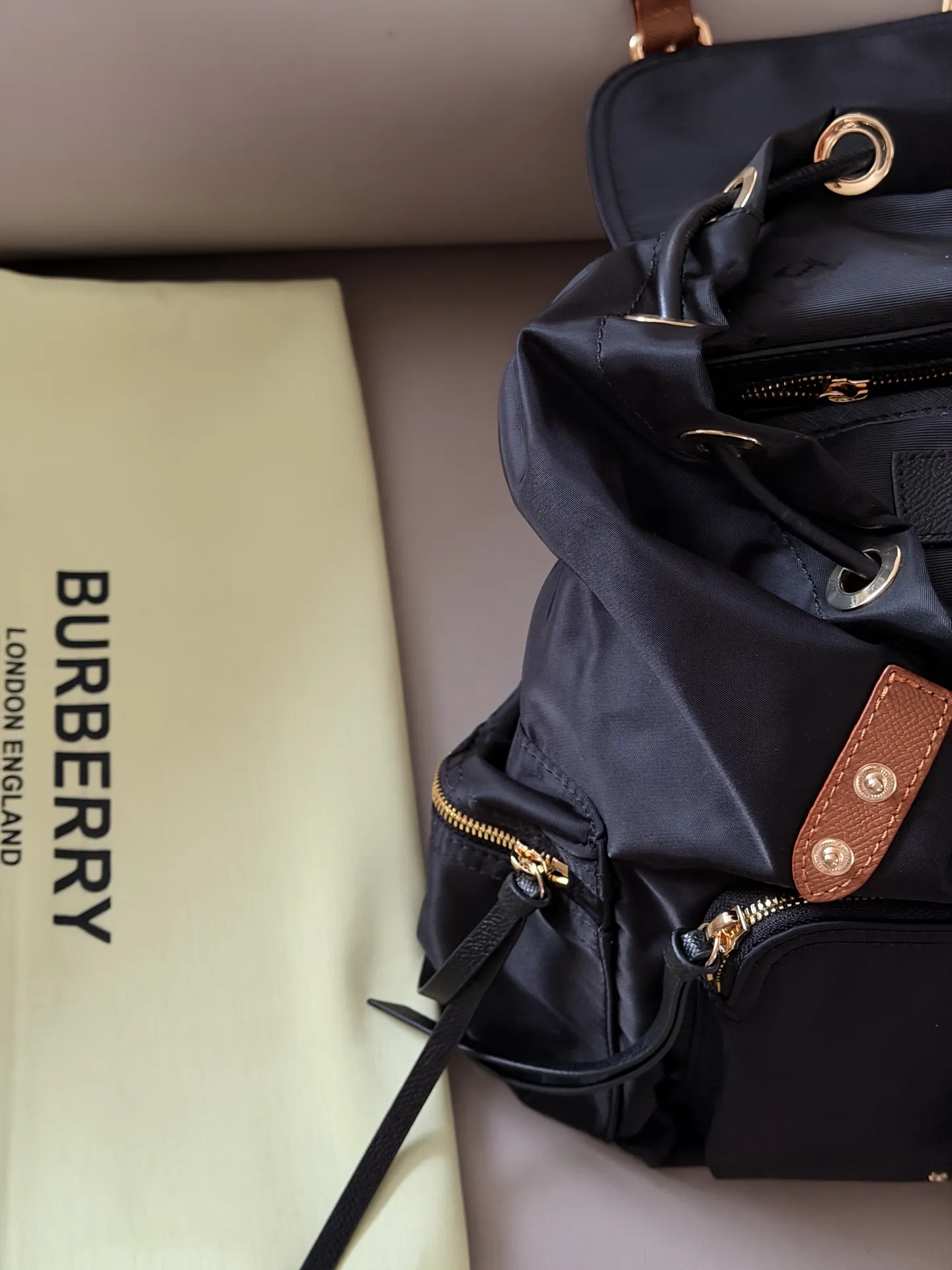Nylon & Leather Mini Backpack D28518095 — view 9