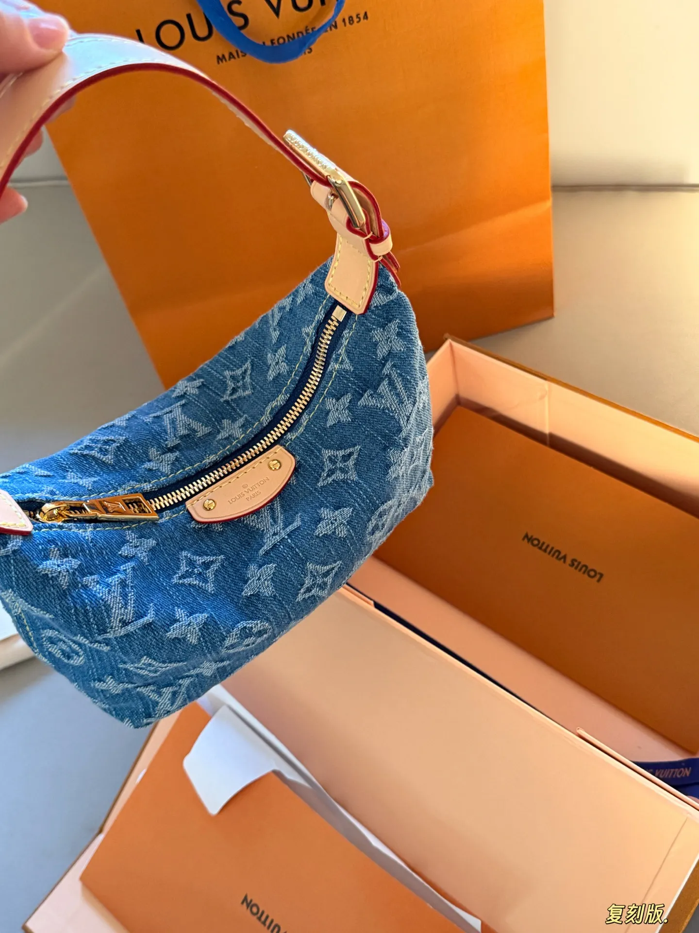 Monogram Denim Lunchbox Bag D28518424 — view 3