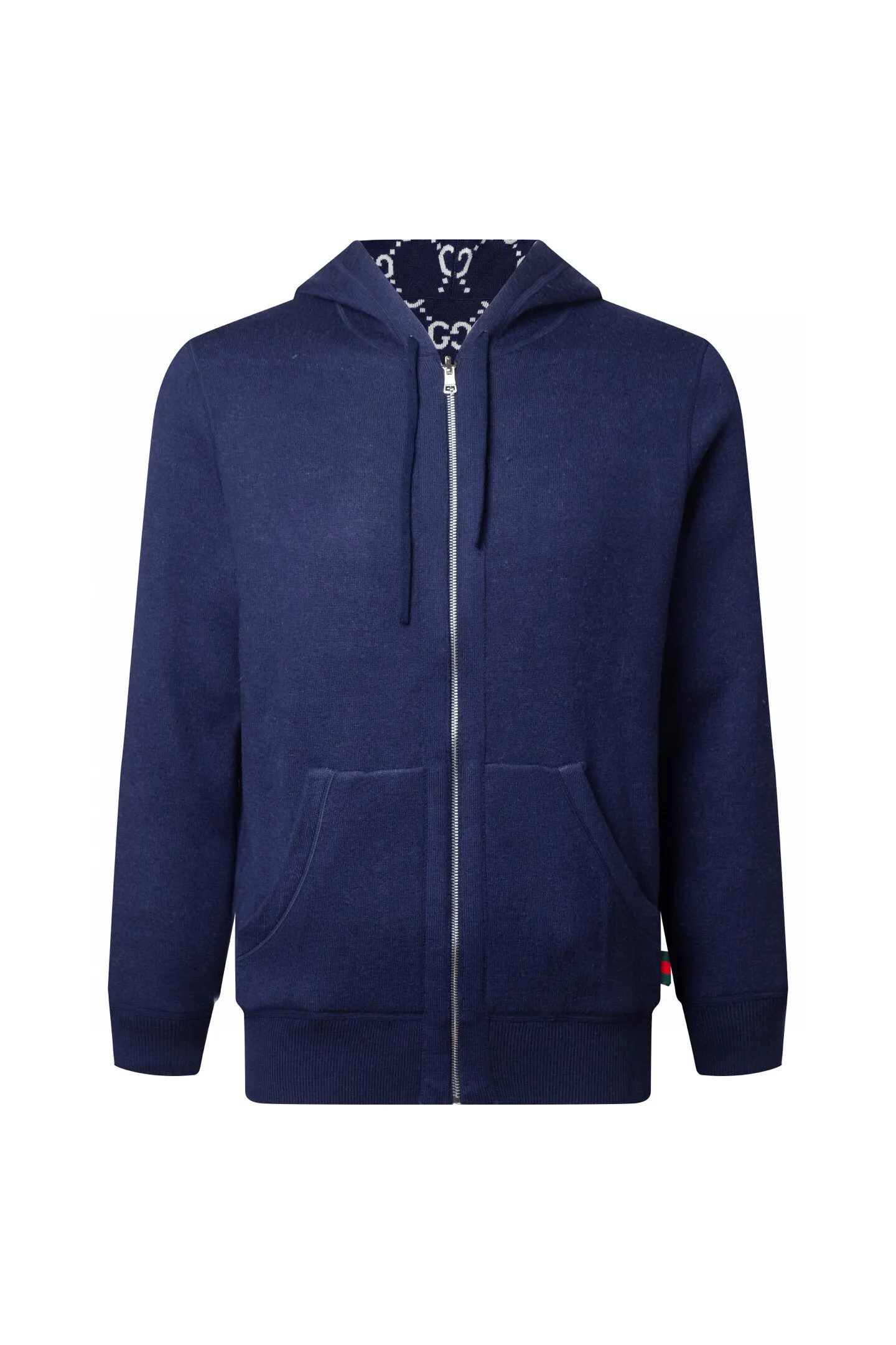Reversible Monogram Cashmere-Blend Zip-Up Hoodie D28515998 — view 2