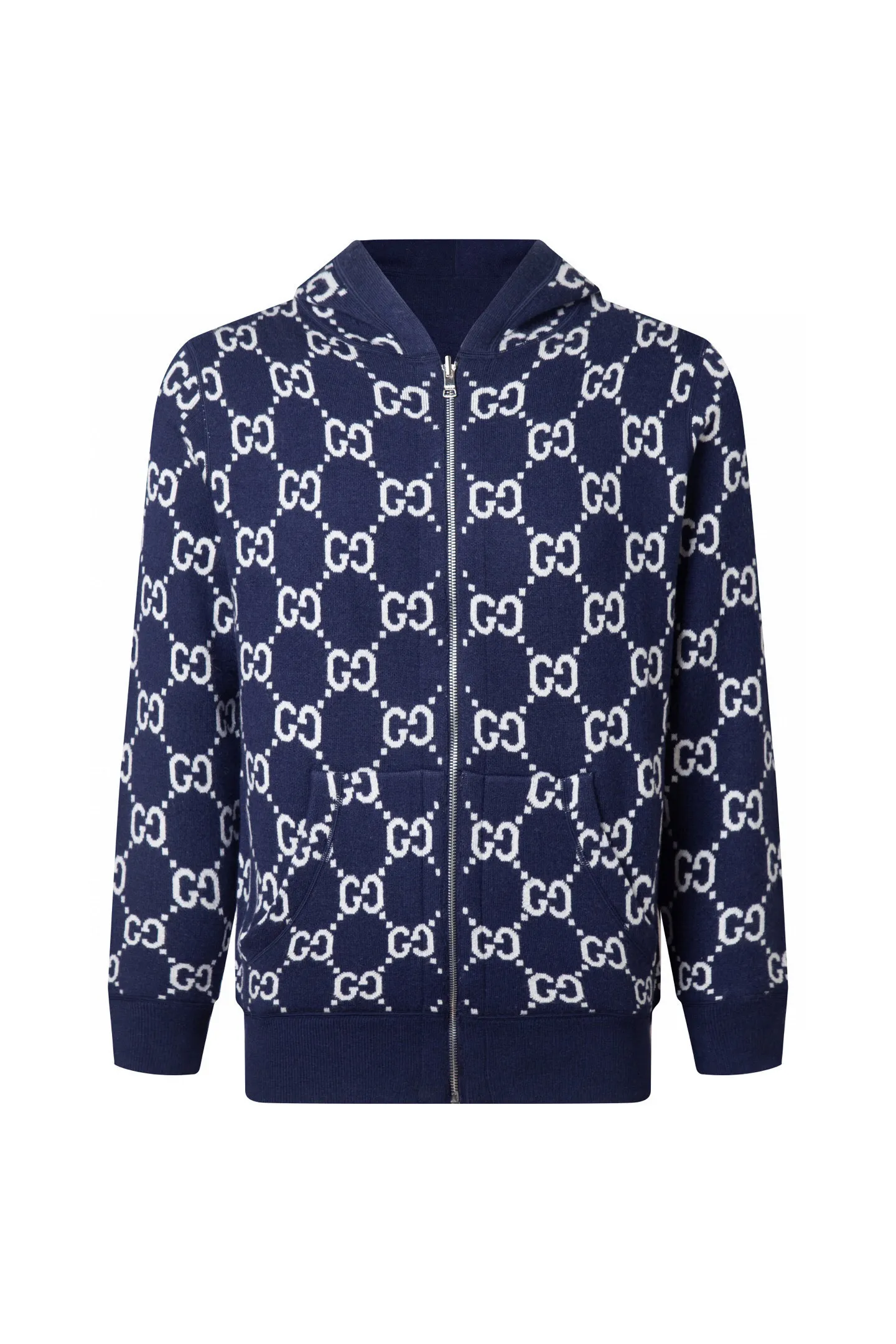 Reversible Monogram Cashmere-Blend Zip-Up Hoodie D28515998 — view 3