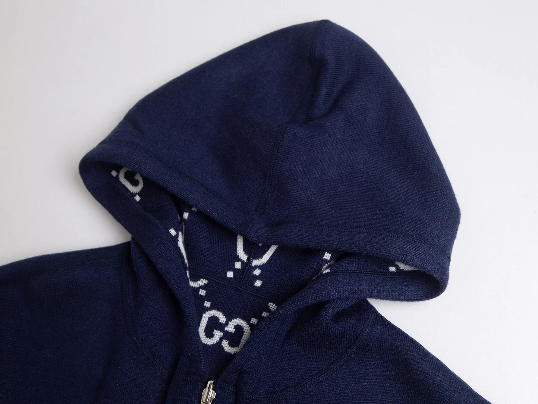 Reversible Monogram Cashmere-Blend Zip-Up Hoodie D28515998 — view 8