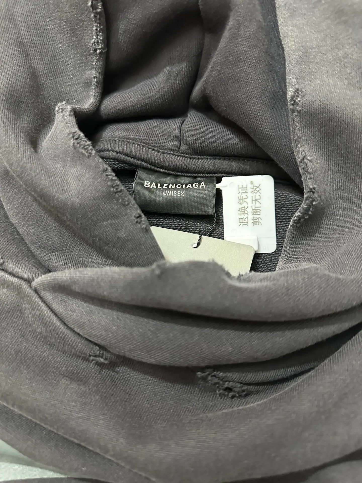 Logo Print Distressed Cotton-Jersey Hoodie D29018881 — view 6