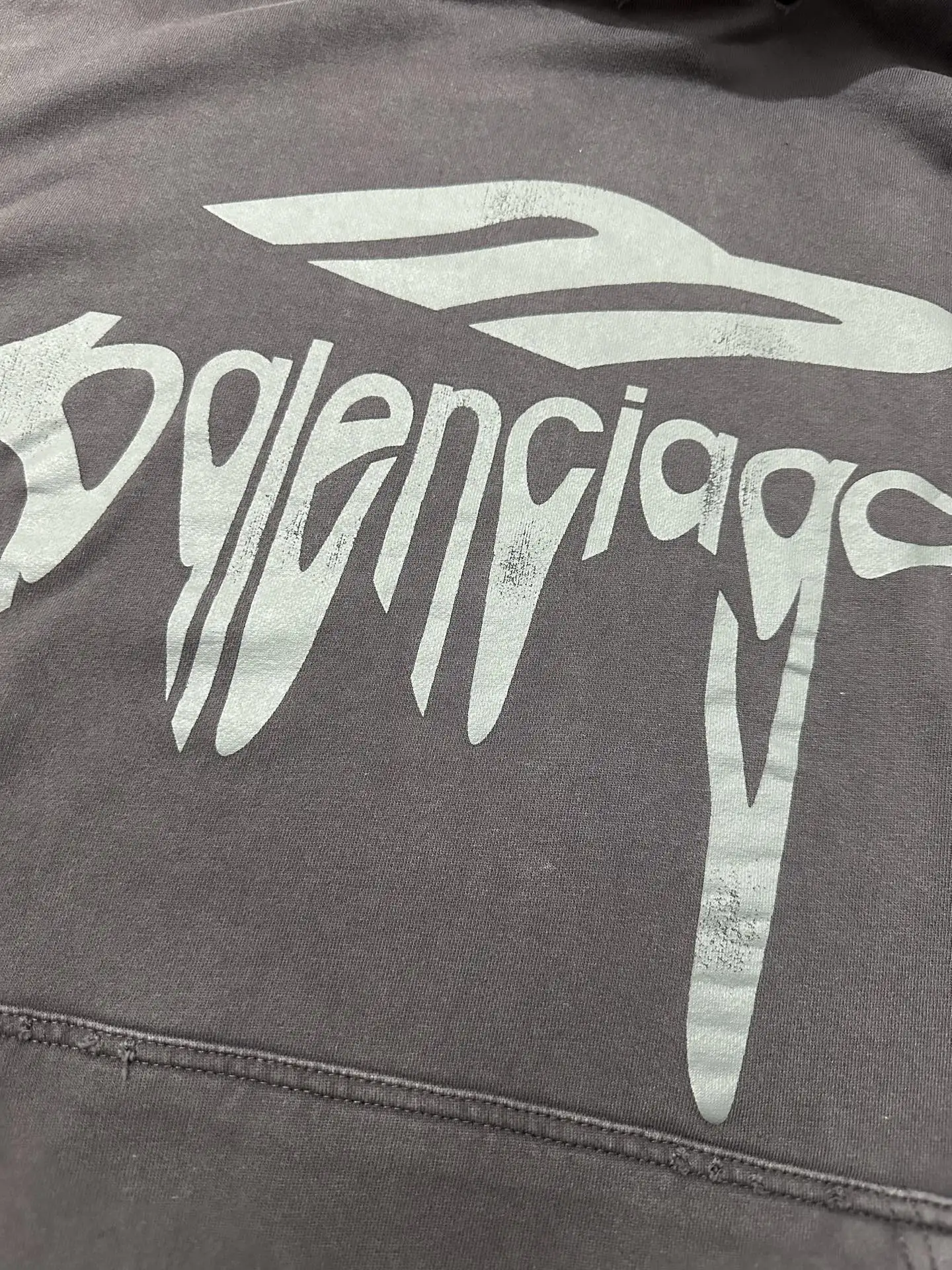 Logo Print Distressed Cotton-Jersey Hoodie D29018881 — view 7