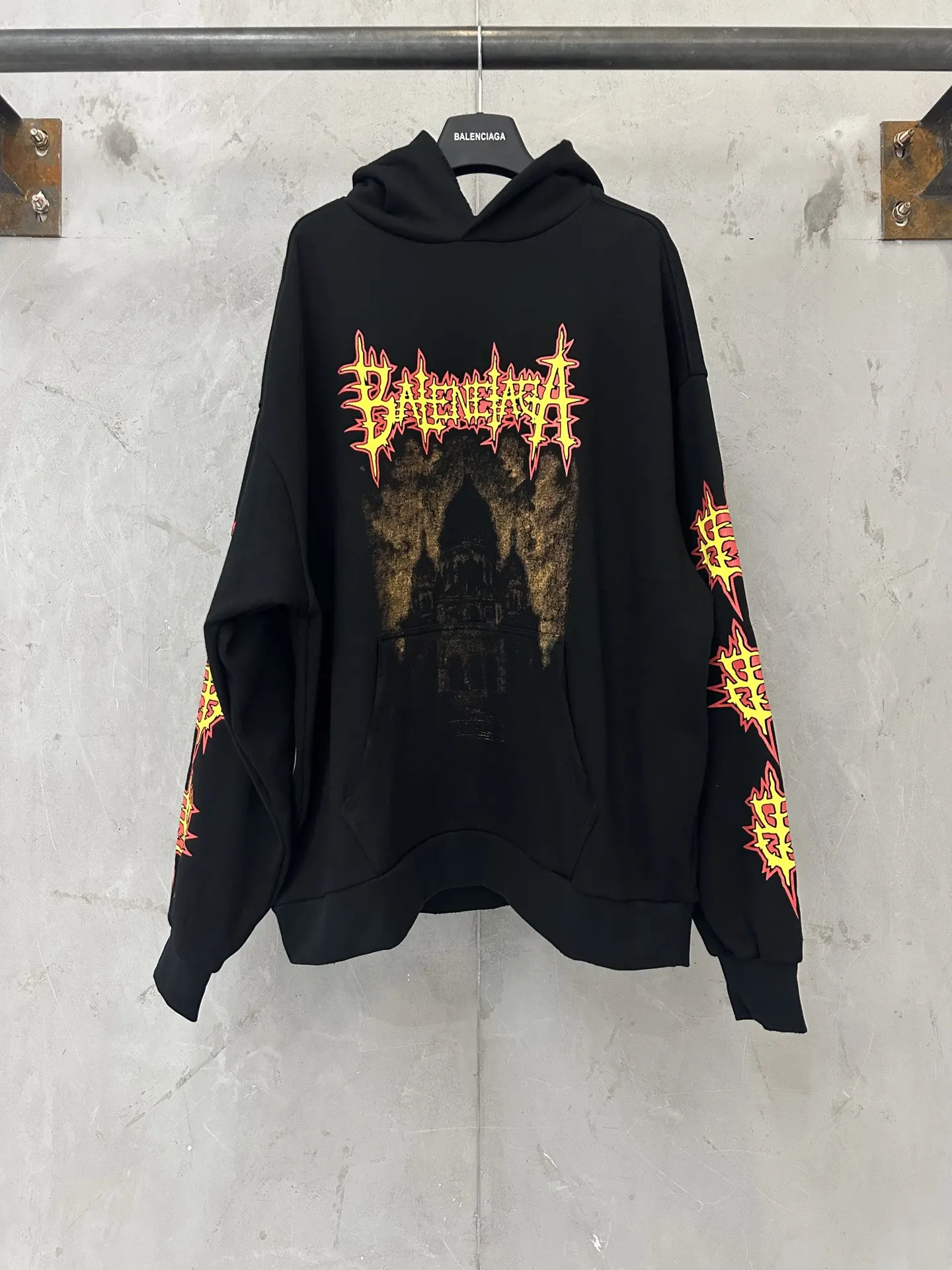 Sacre Coeur Graphic Print Oversized Hoodie D29011558