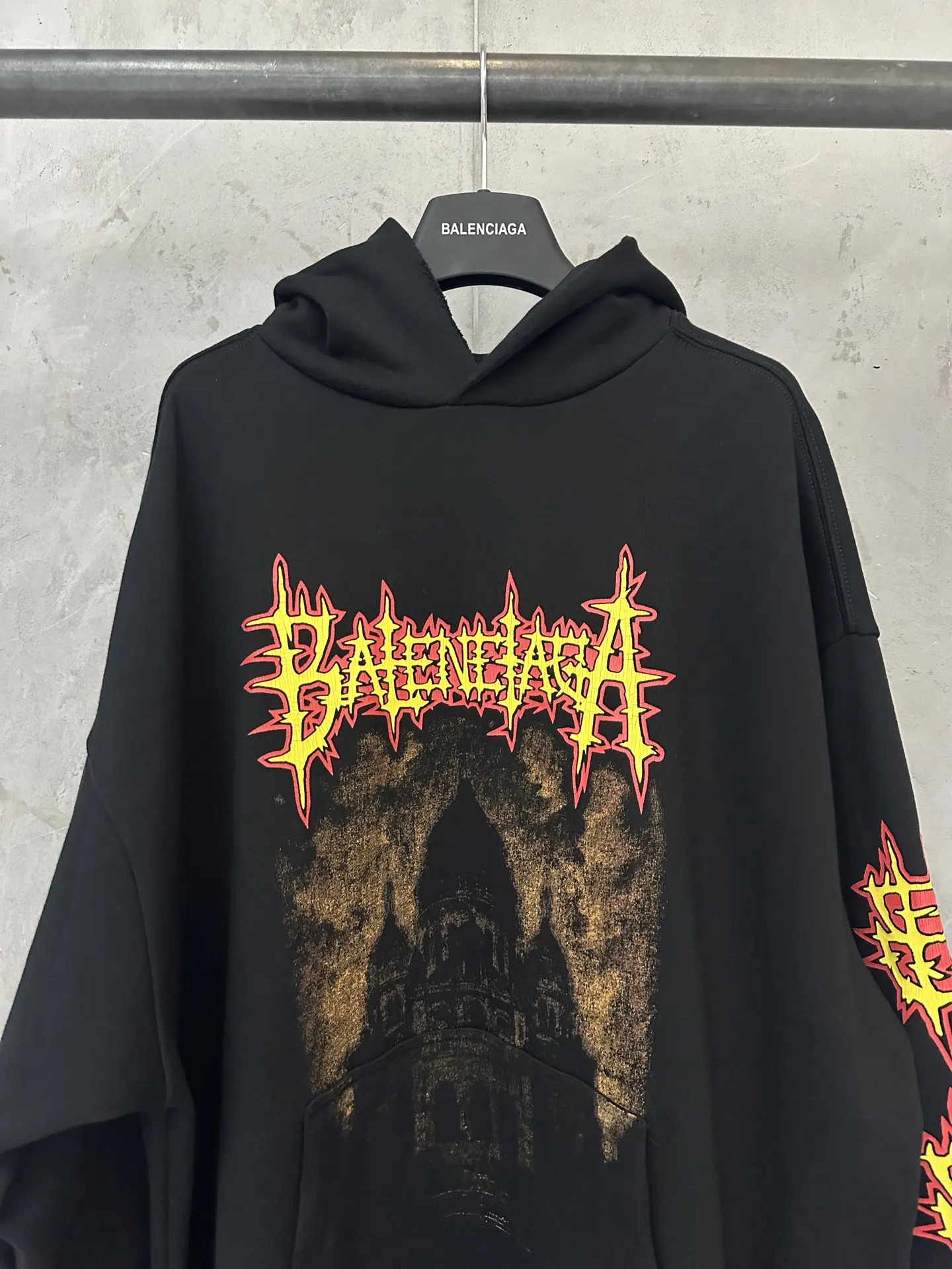 Sacre Coeur Graphic Print Oversized Hoodie D29011558 — view 3