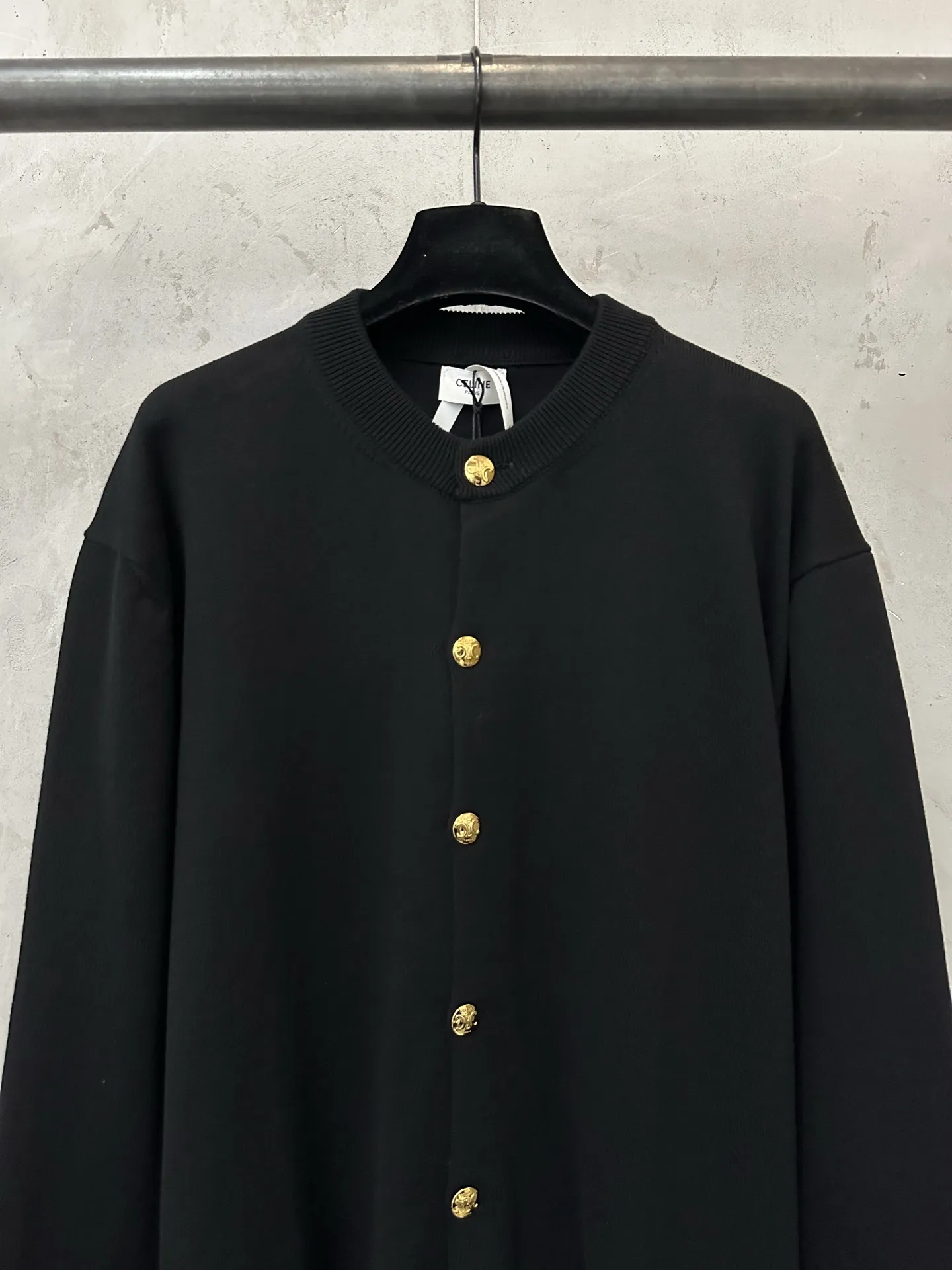 Logo-Embroidered Wool-Blend Knit Cardigan D29022277 — view 3