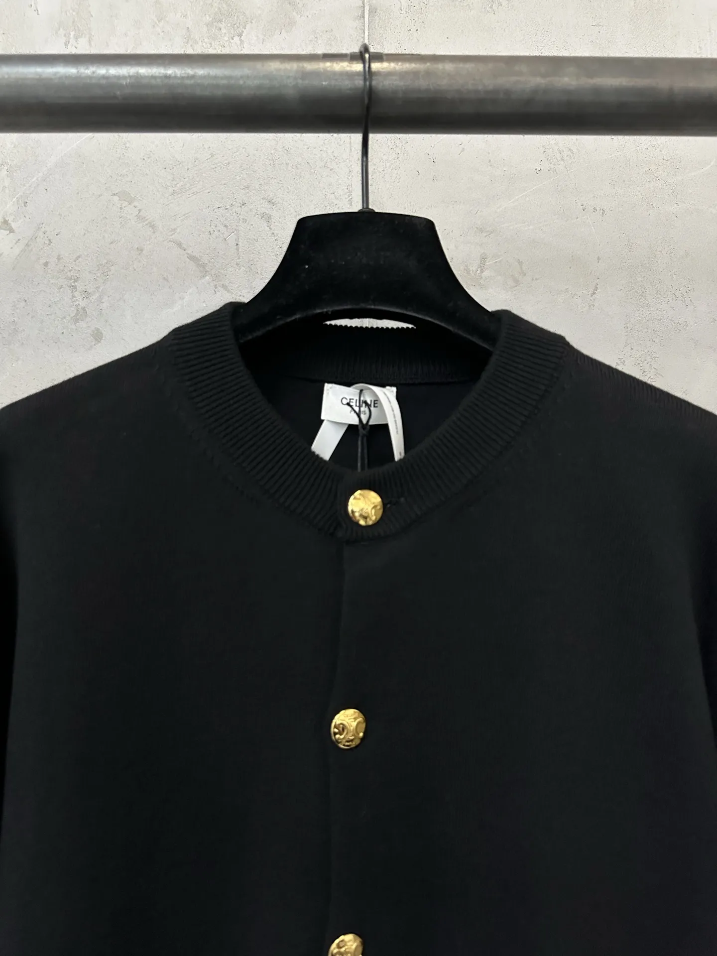 Logo-Embroidered Wool-Blend Knit Cardigan D29022277 — view 5