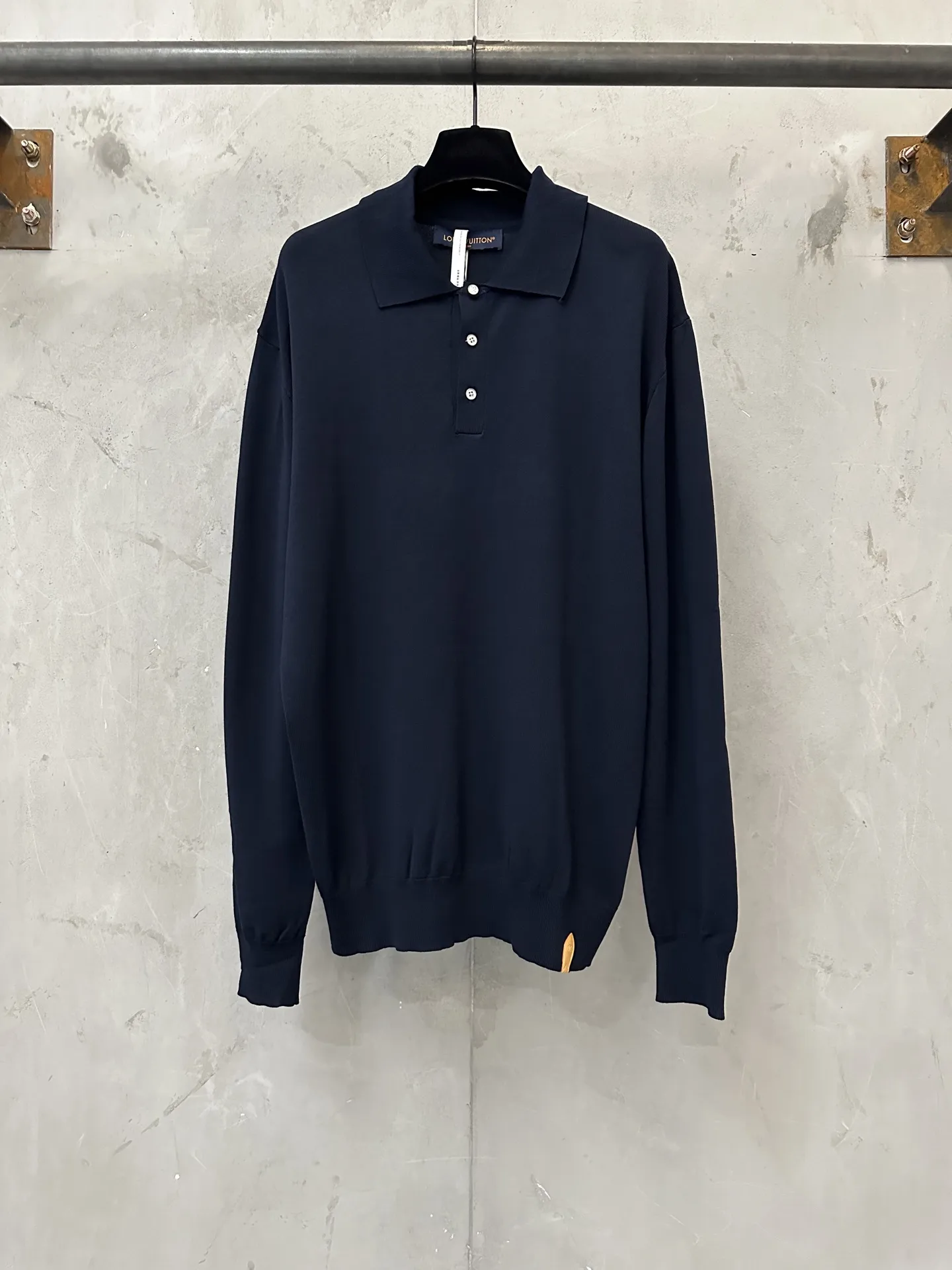 Silk and Wool Blend Long-Sleeve Polo Shirt D29018905