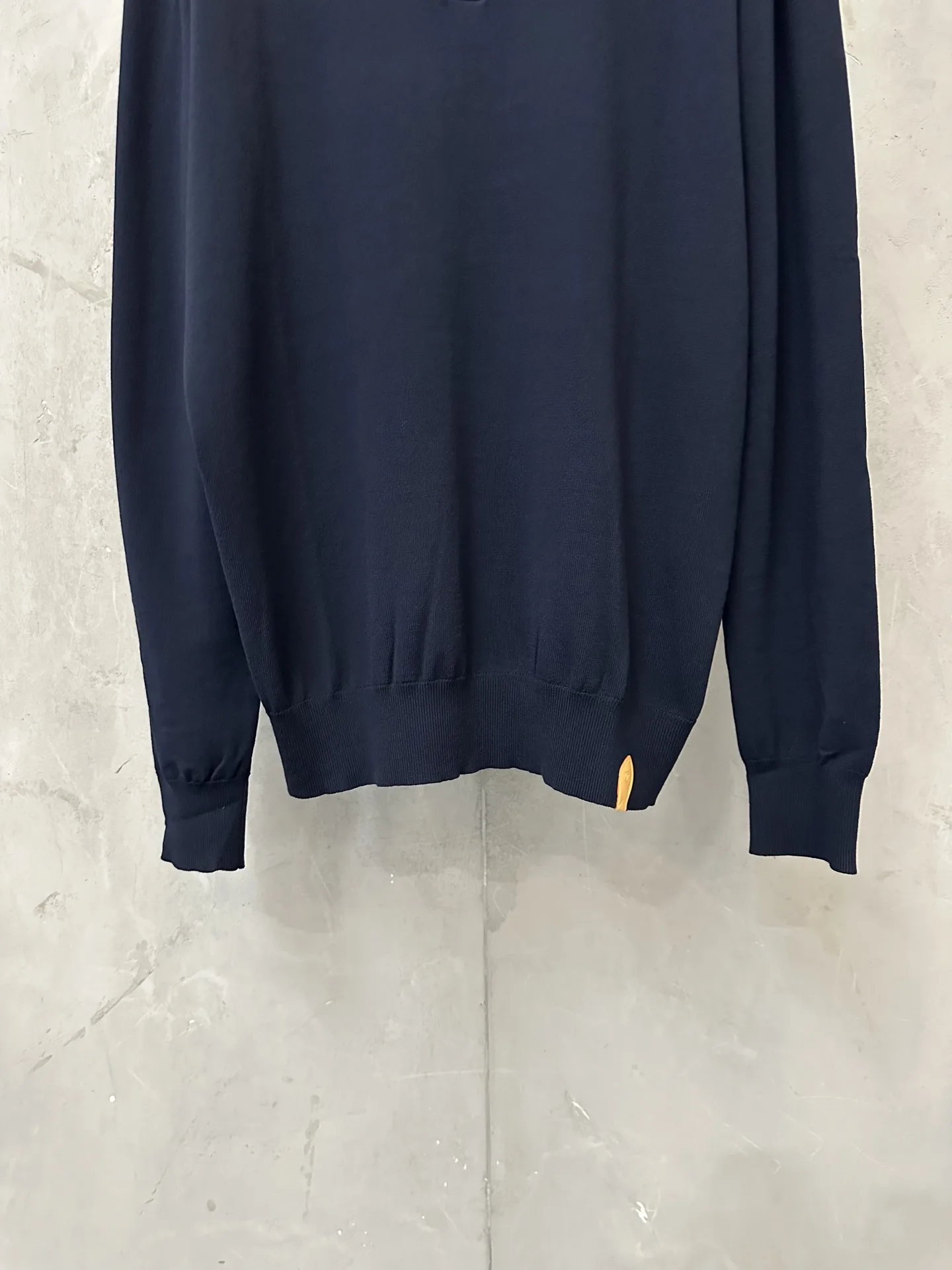 Silk and Wool Blend Long-Sleeve Polo Shirt D29018905 — view 4