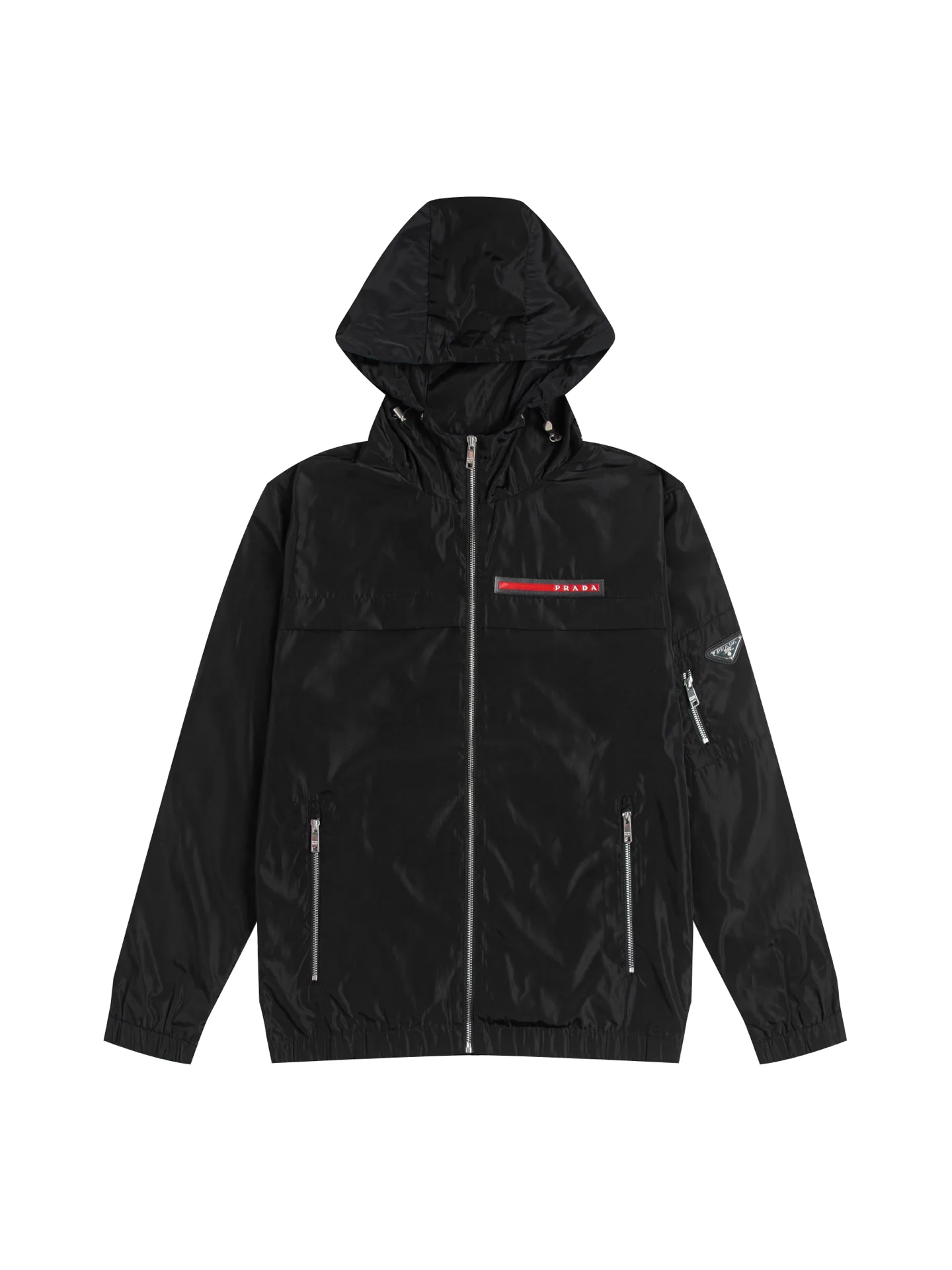 Logo-Patch Hooded Windbreaker Jacket D29016086