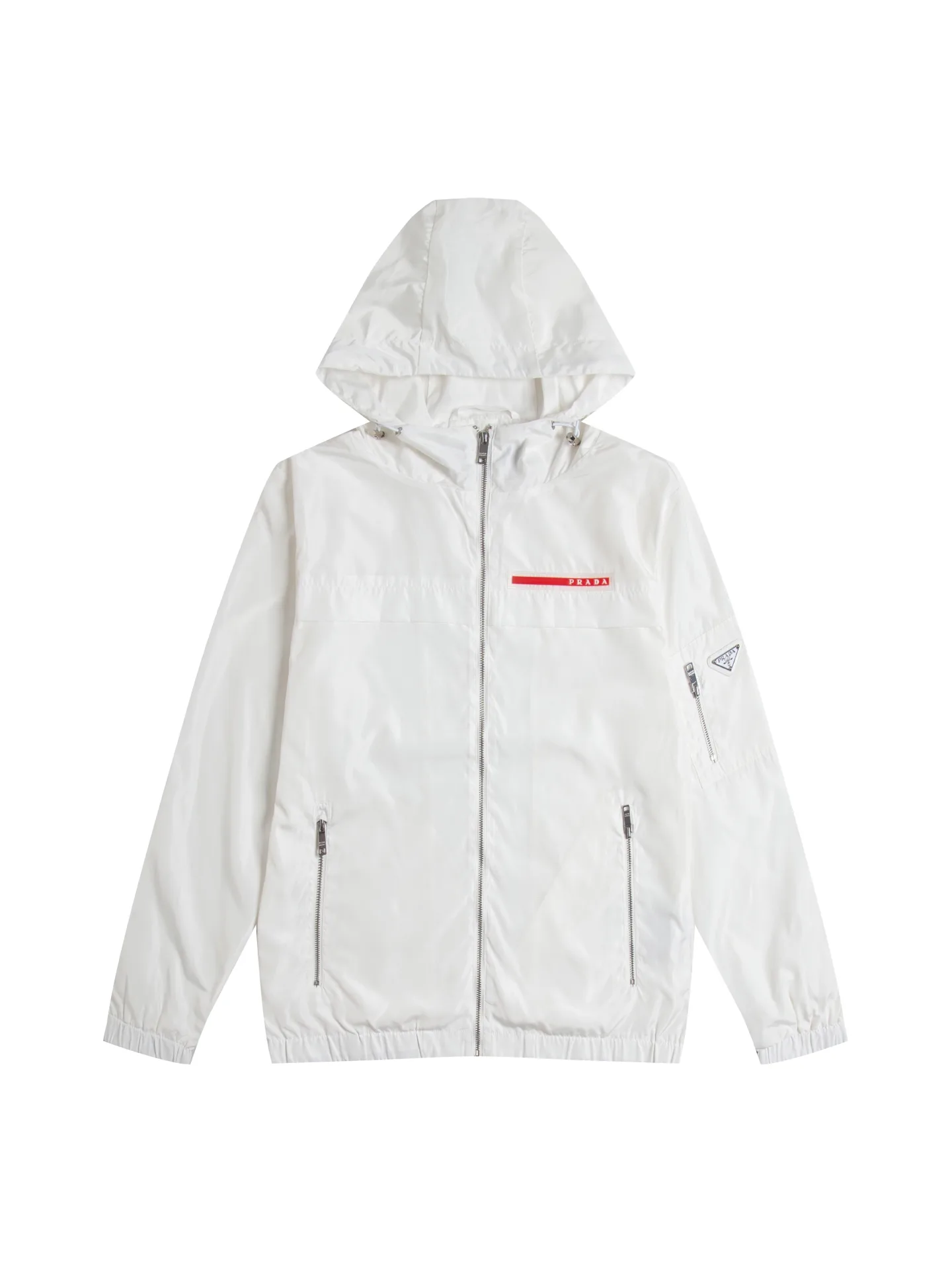 Logo-Patch Hooded Windbreaker Jacket D29016085