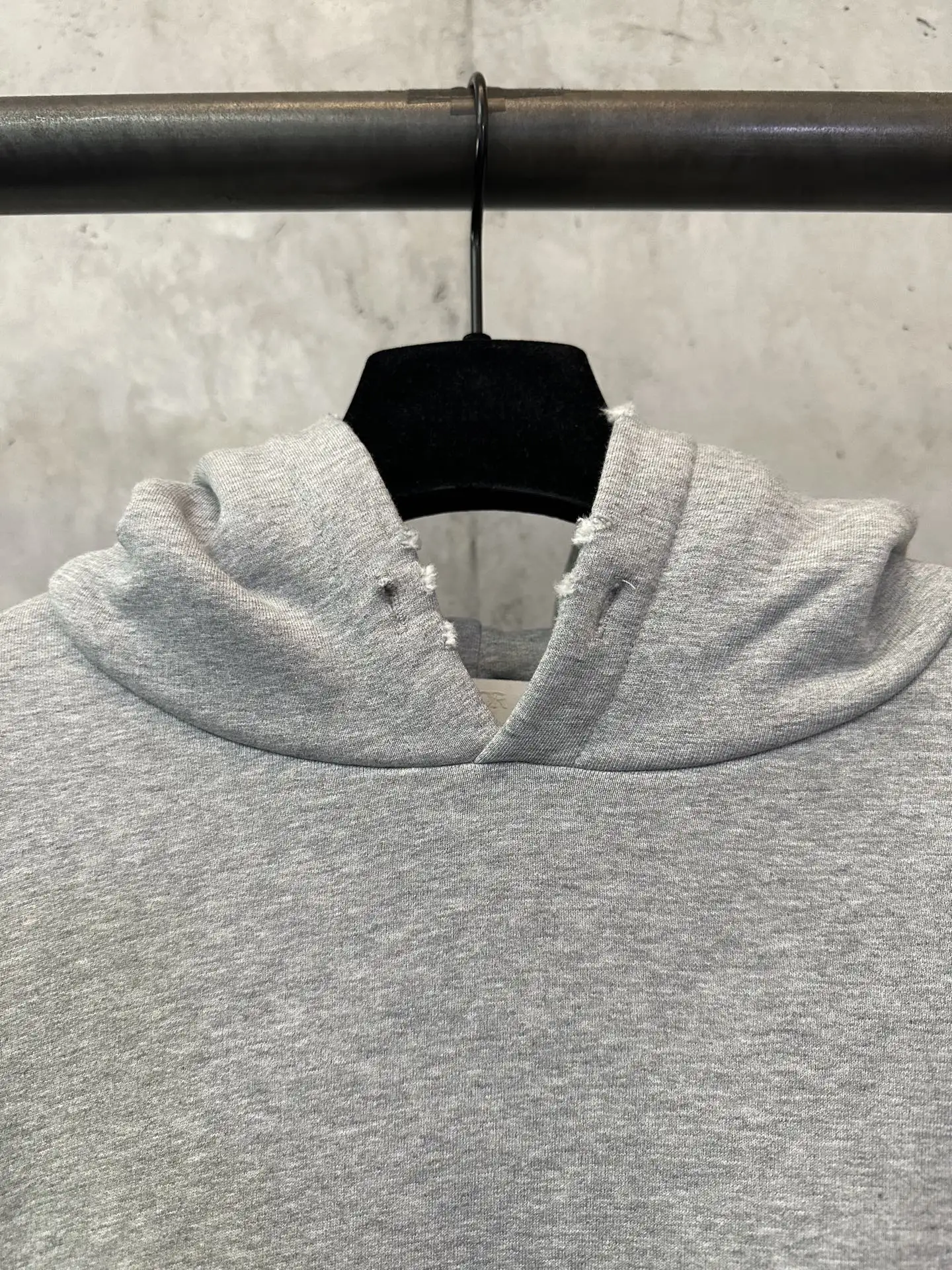Logo Print Distressed Cotton-Jersey Hoodie D29020537 — view 7