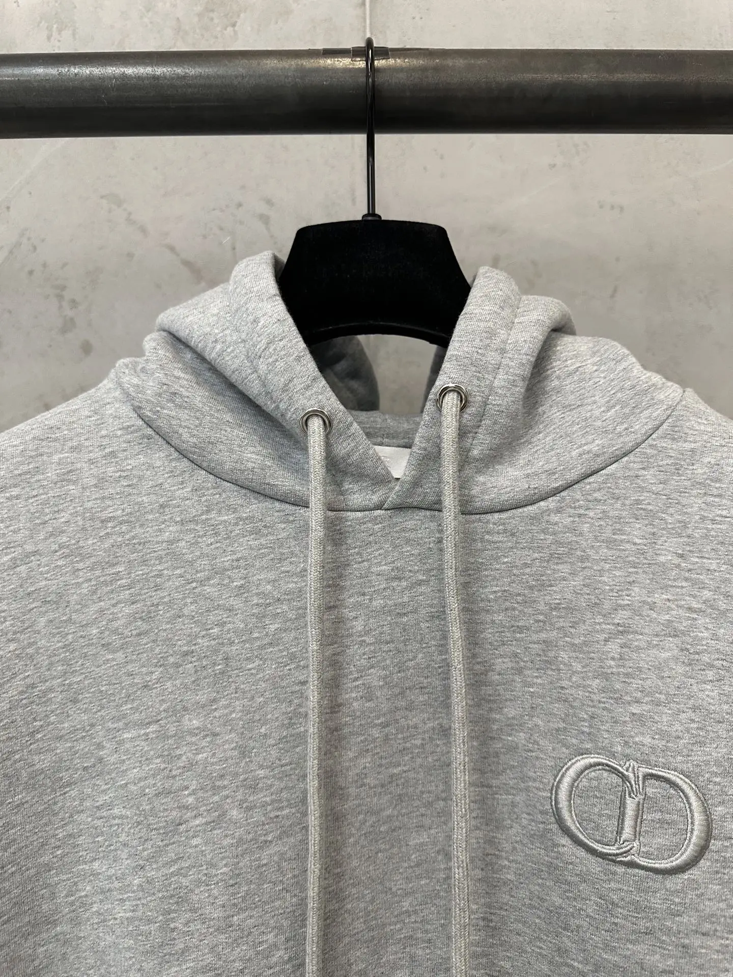 CD Icon Embroidered Cotton-Jersey Hoodie D29018835 — view 5