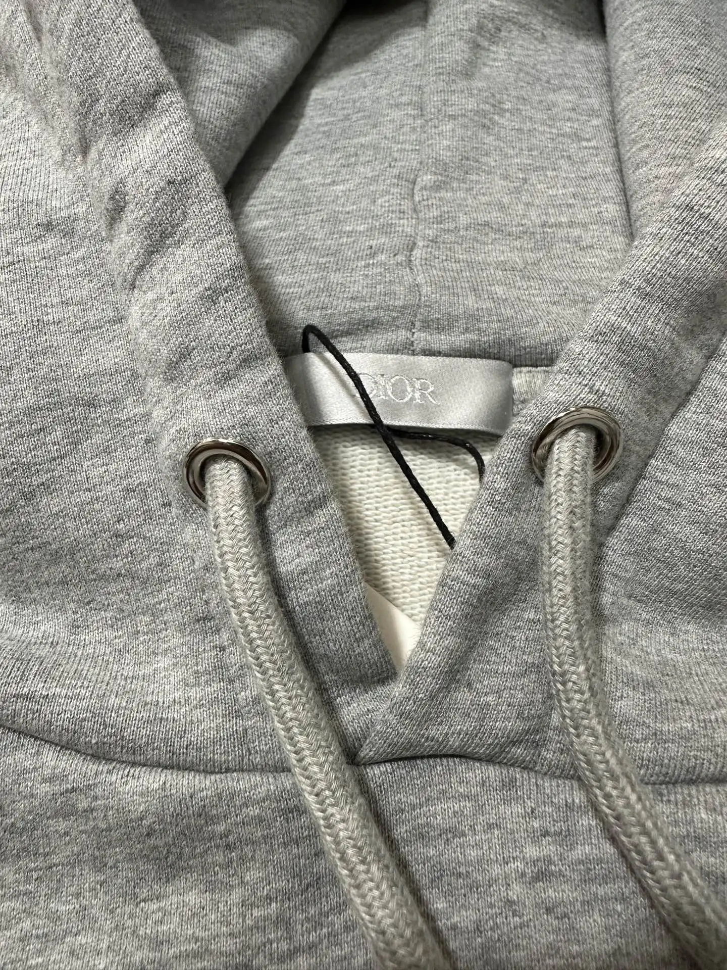 CD Icon Embroidered Cotton-Jersey Hoodie D29018835 — view 6
