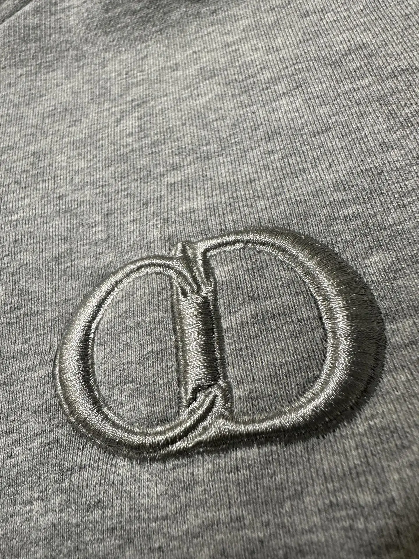 CD Icon Embroidered Cotton-Jersey Hoodie D29018835 — view 9