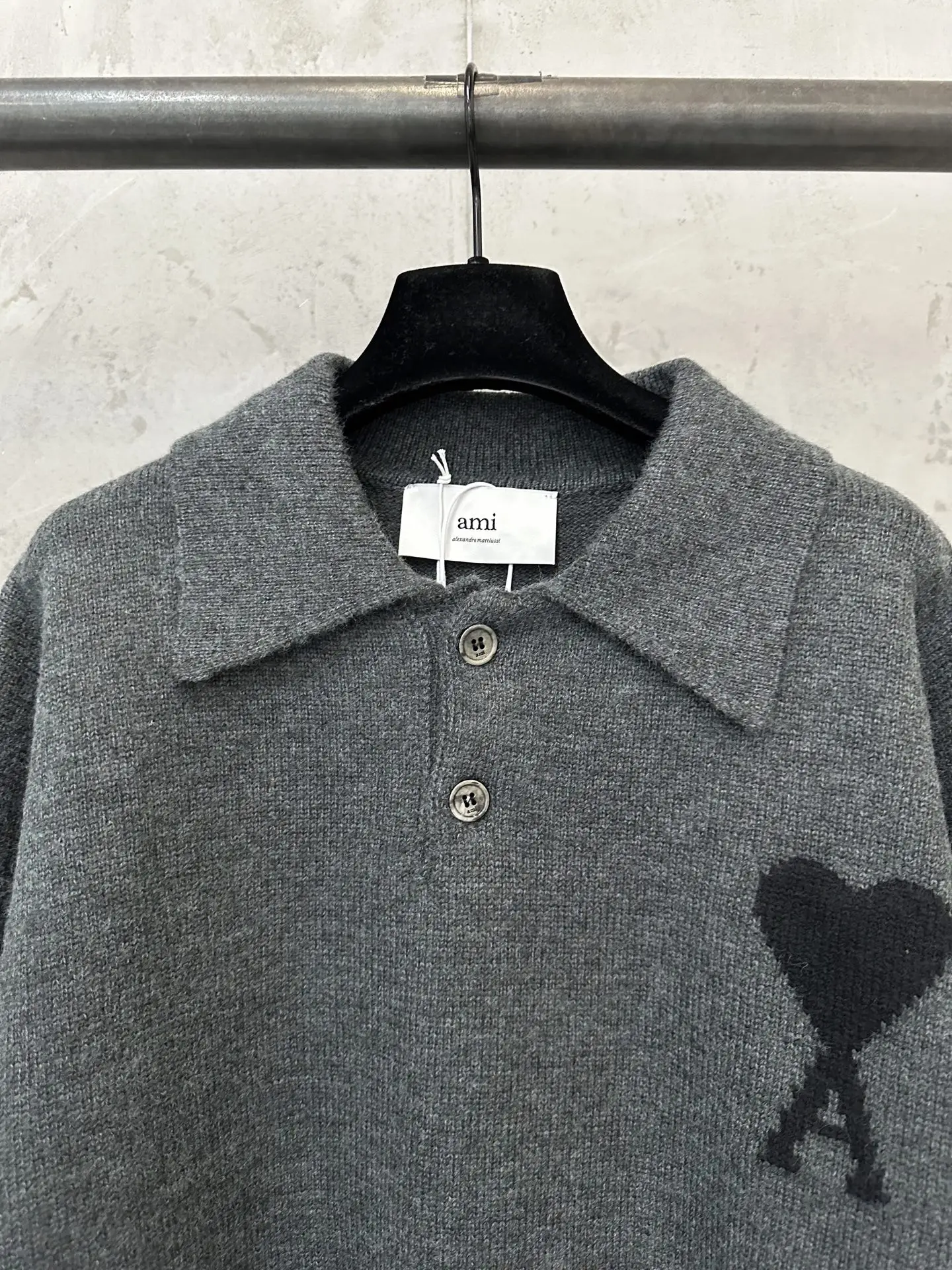 Ami de Coeur Alpaca-Blend Knit Polo Sweater D30023098 — view 5