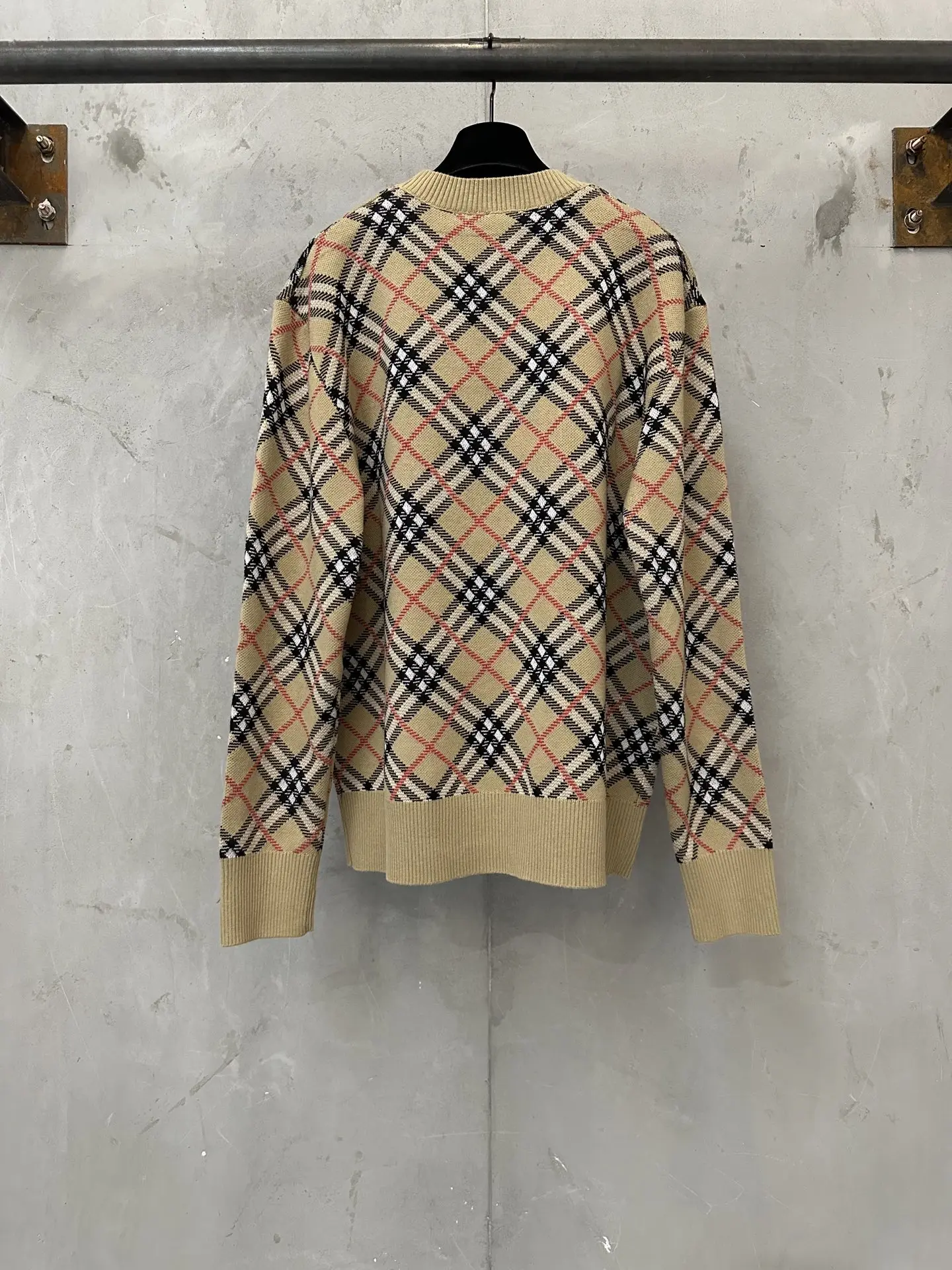 Check Jacquard Wool-Blend Sweater D30023115 — view 2